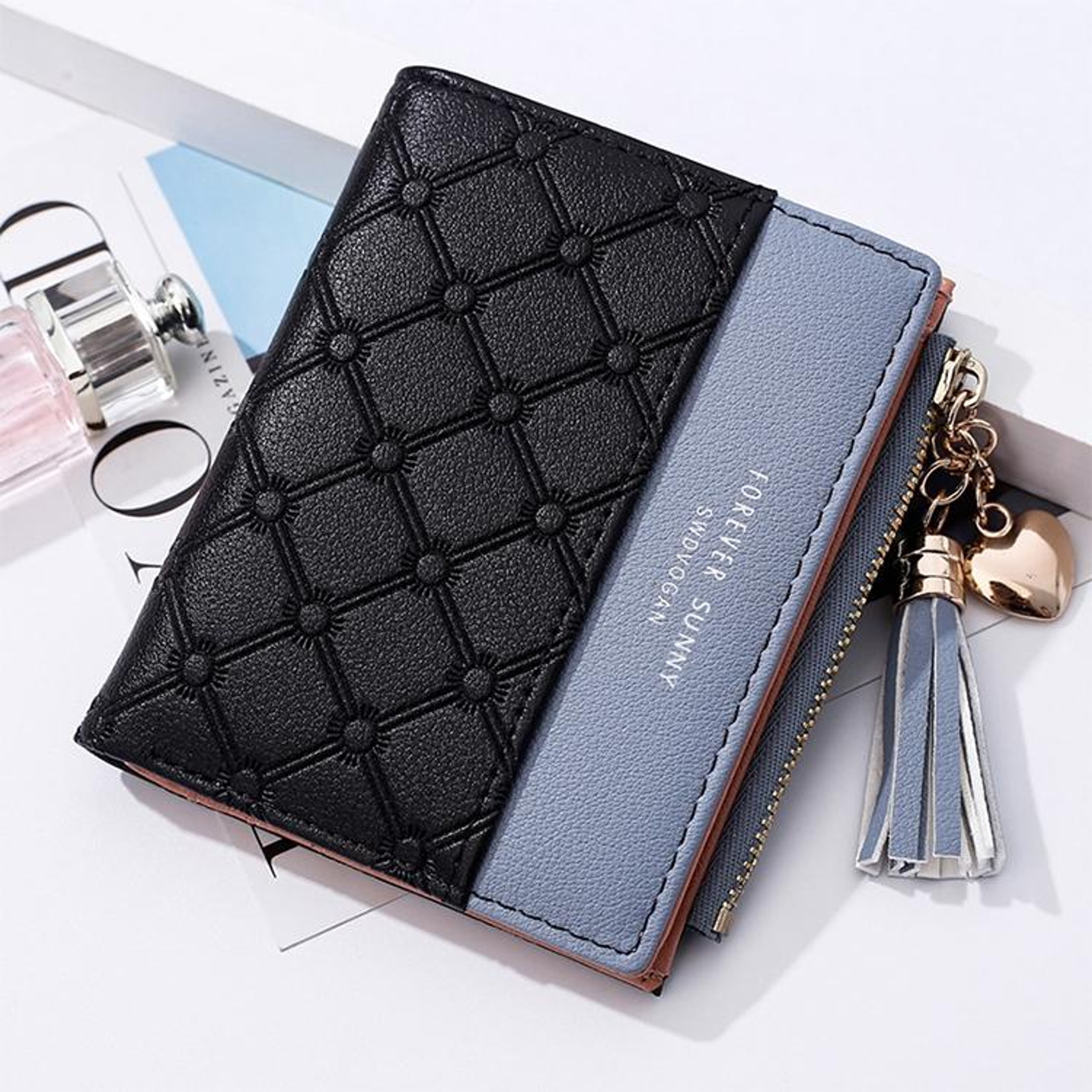Small PU Leather Zipper Wallet and Cosmetic Purse – view 9