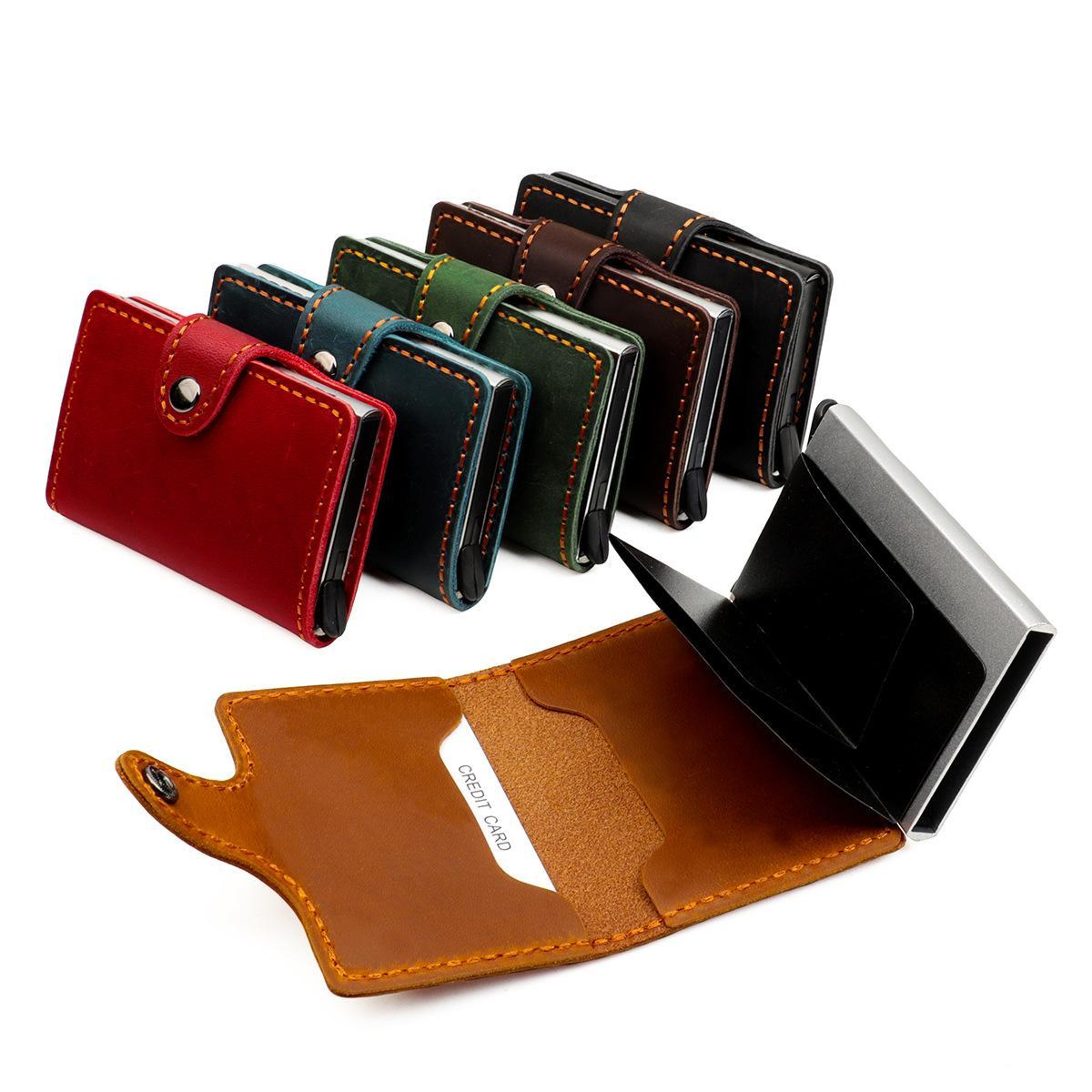 Leather Cosmetic Bag With Zipper Closure 4