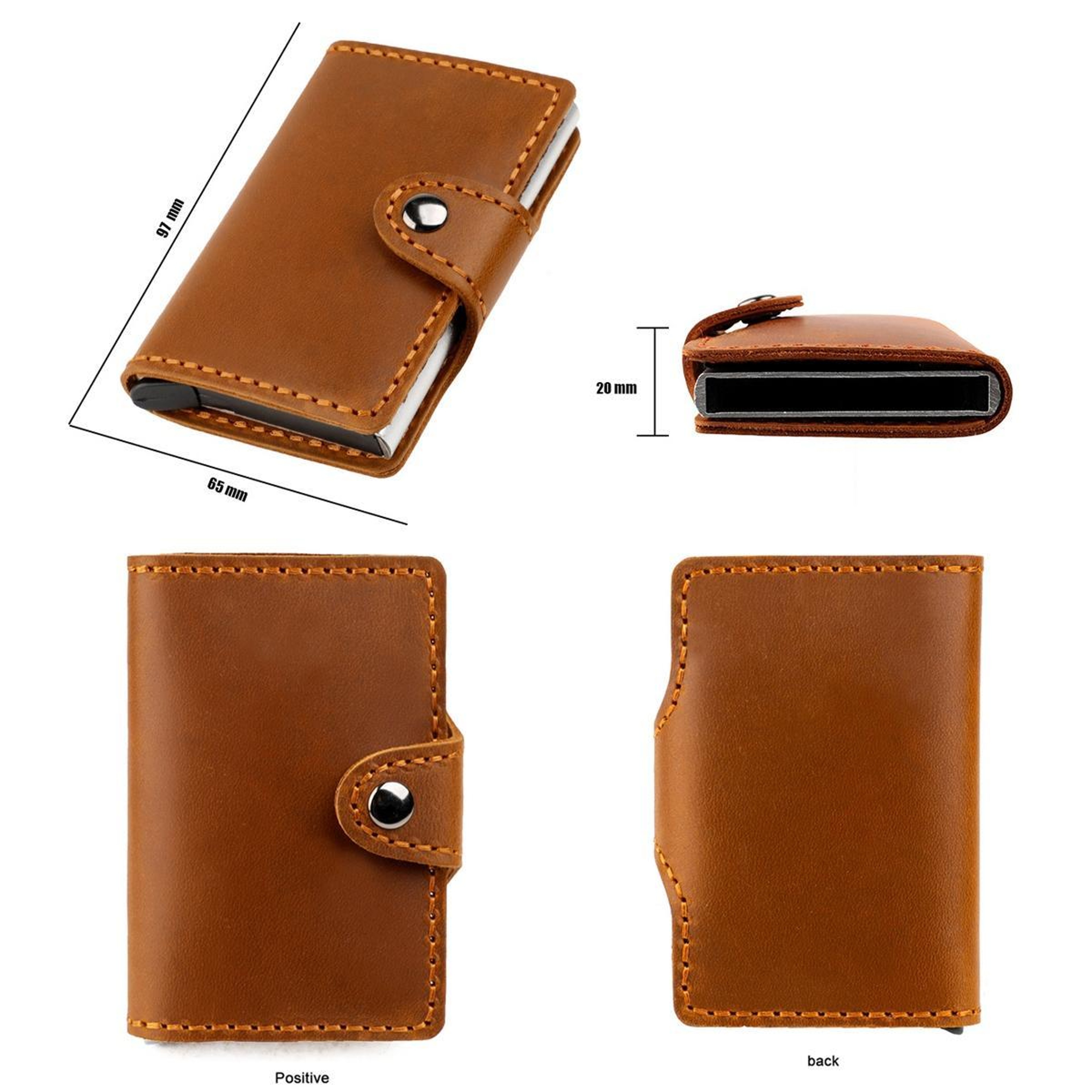 Leather Cosmetic Bag With Zipper Closure 5