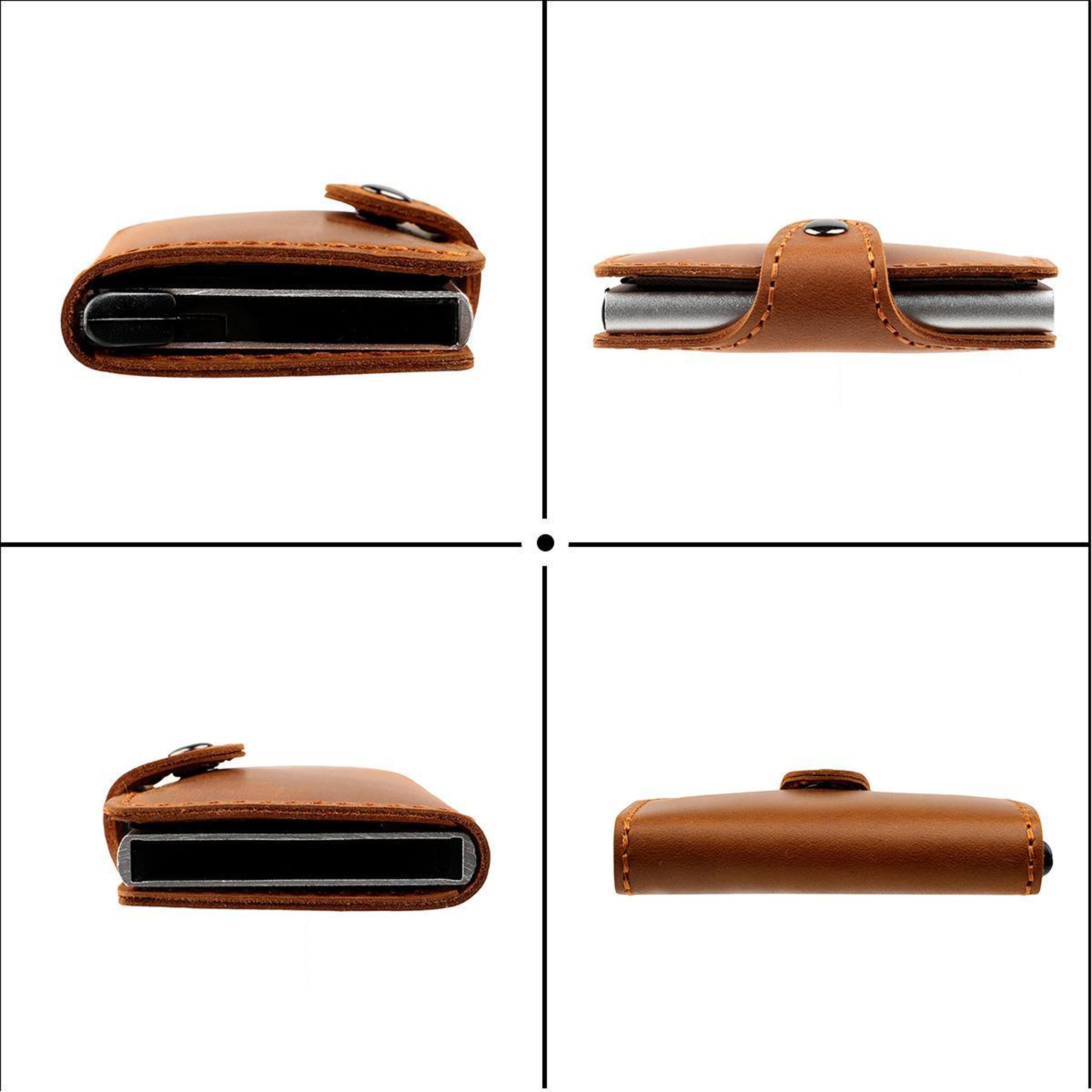 Leather Cosmetic Bag With Zipper Closure 10