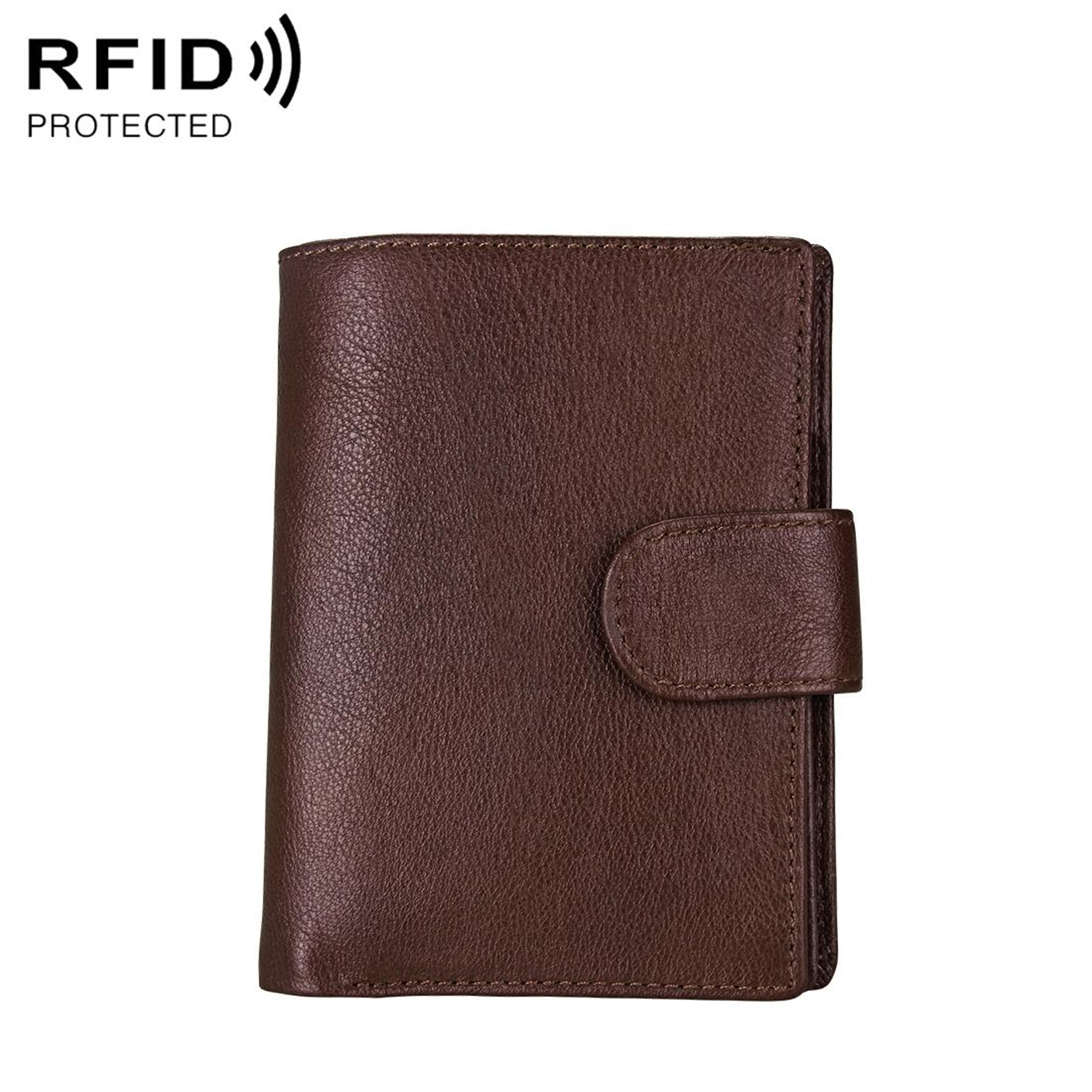 Mens Genuine Leather RFID Blocking Wallet with Card Slots Black – view 9