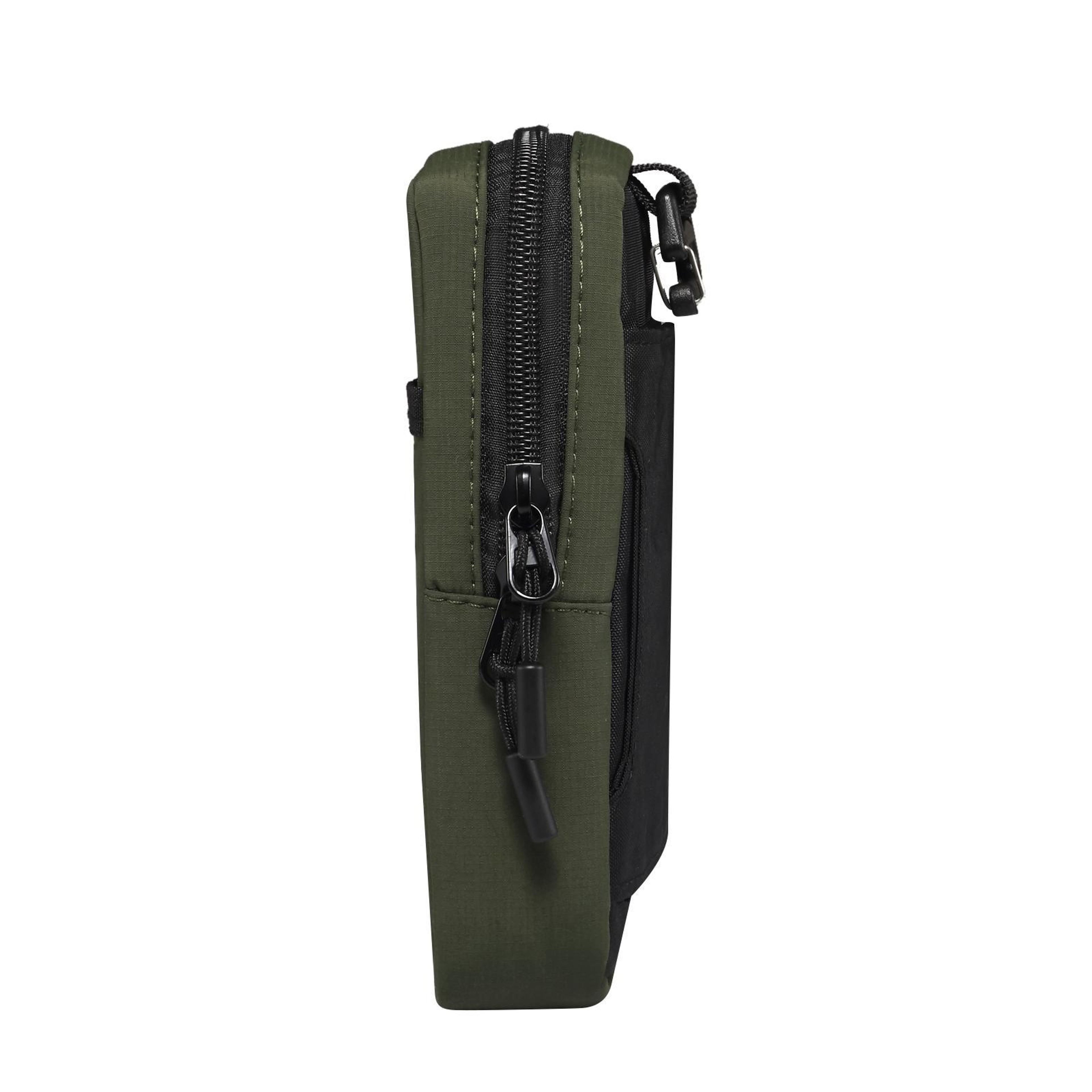 Nylon Portable Phone Pouch with Backpack Strap Attachment Light Green – view 4