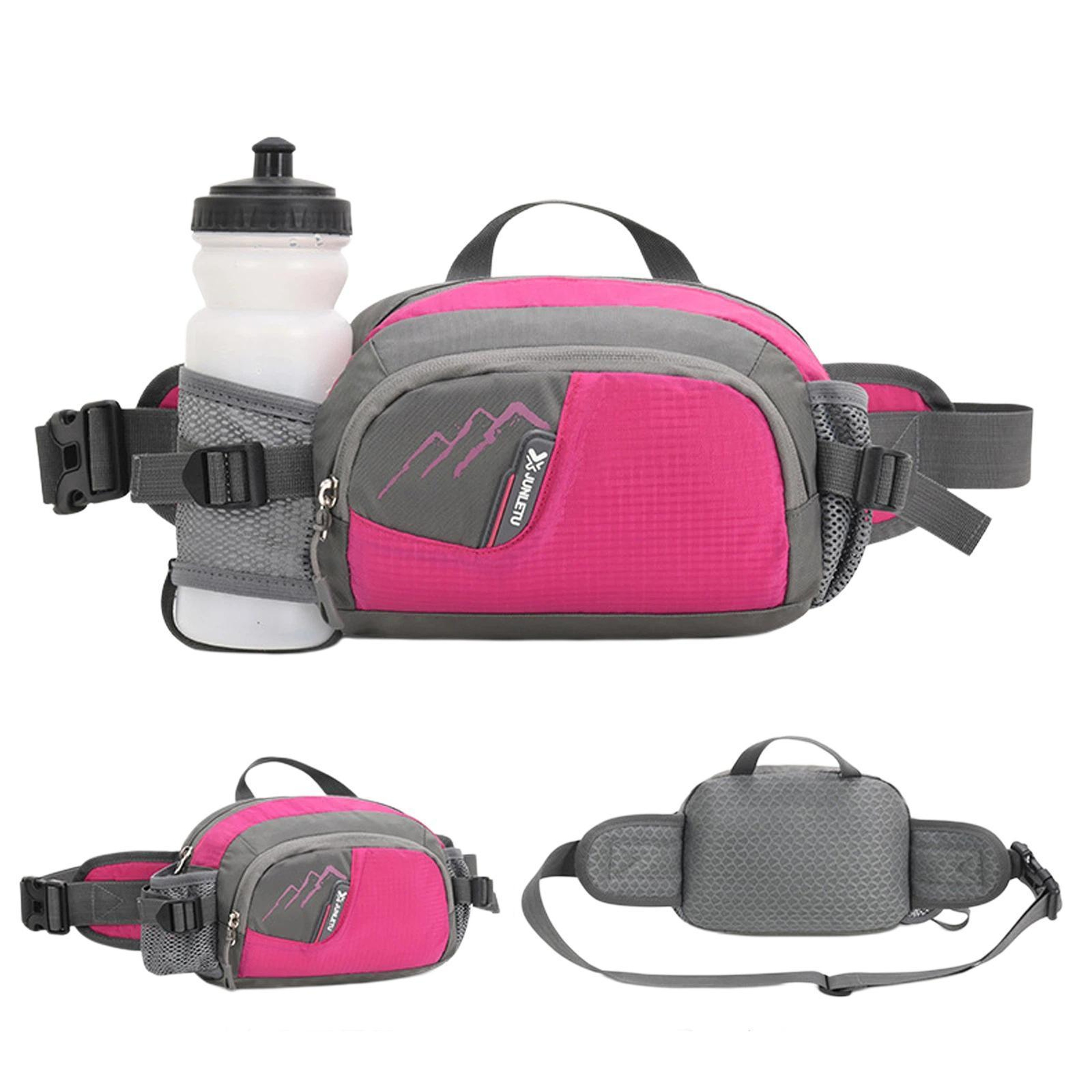 Blue Water Repellent Hiking Waist Pack with Adjustable Strap and Multiple Pockets – view 9