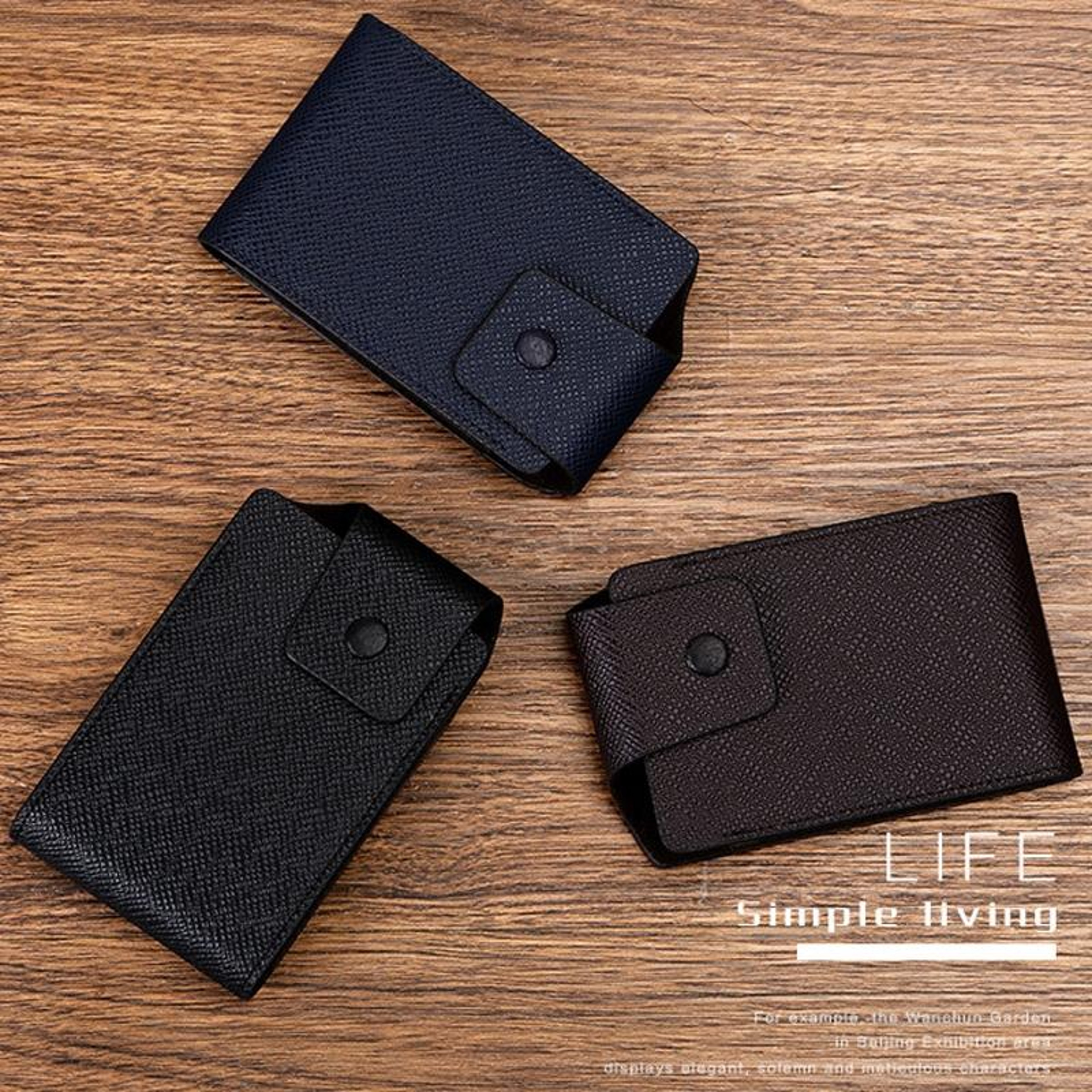 Accordion Card Holder PU Leather Compact Wallet With Multiple Card Slots Blue 1