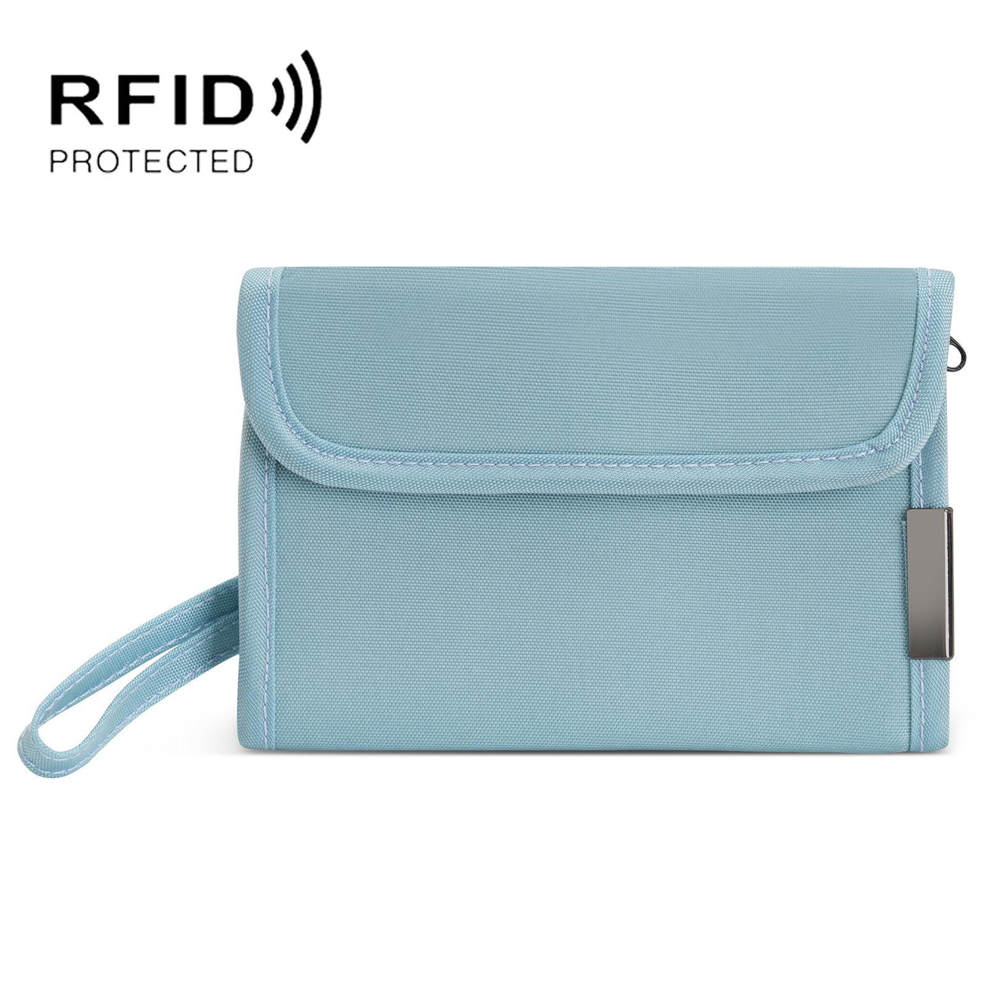 RFID Blocking Travel Wallet and Multi Compartment Card Holder Pouch Black – view 9