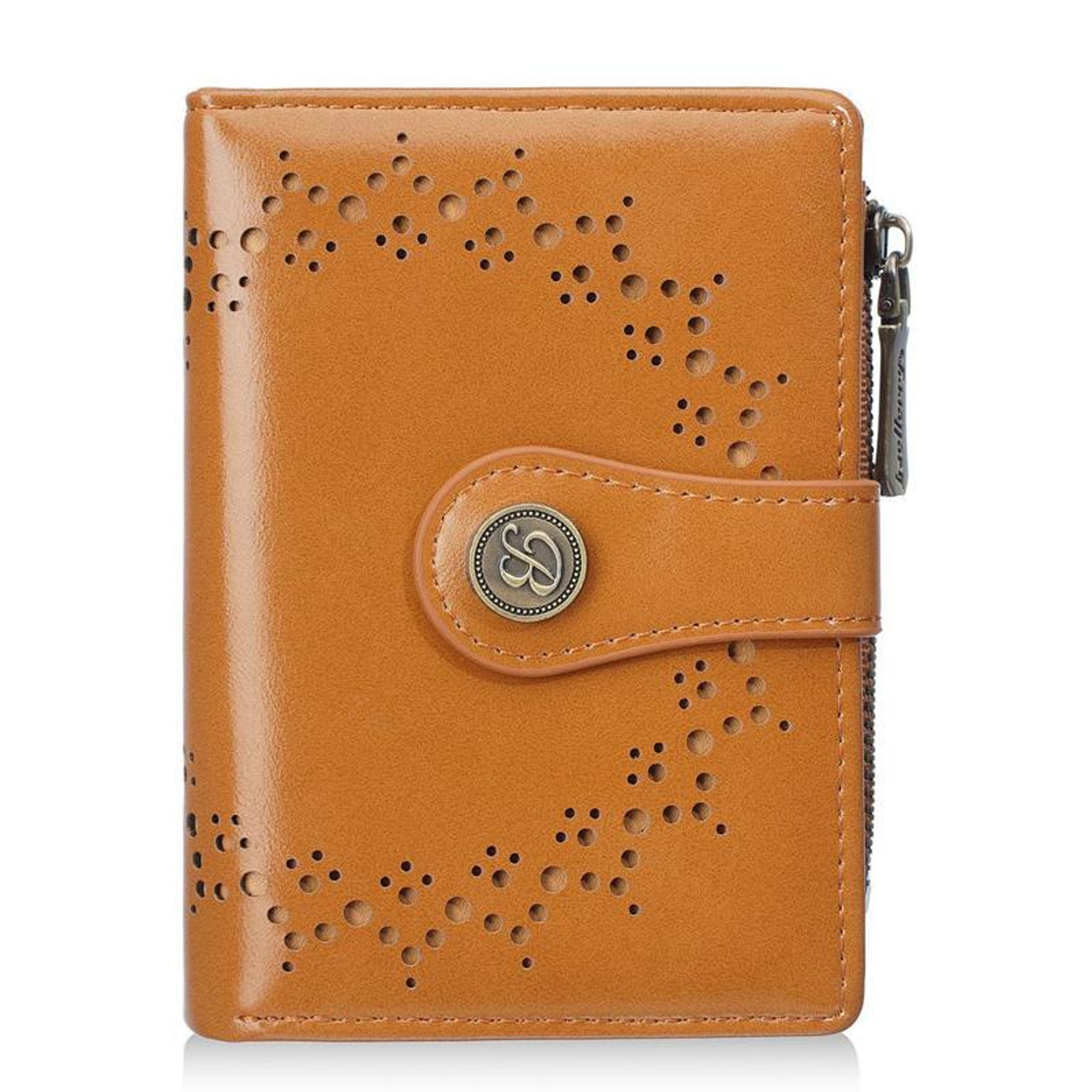Womens Compact PU Leather Wallet with Multi Card Slots and Zippered Coin Pocket – view 12