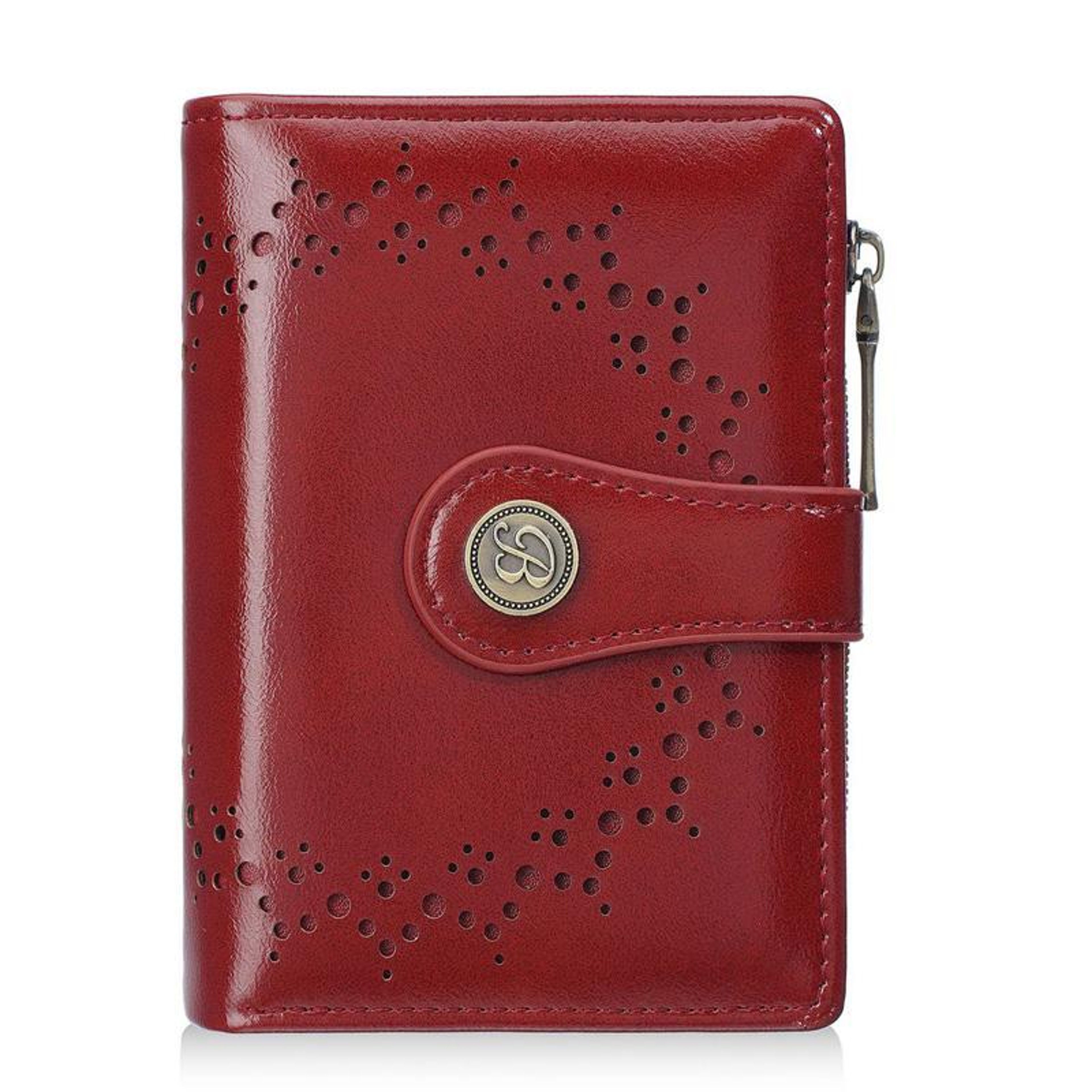 Womens Compact PU Leather Wallet with Multi Card Slots and Zippered Coin Pocket – view 14