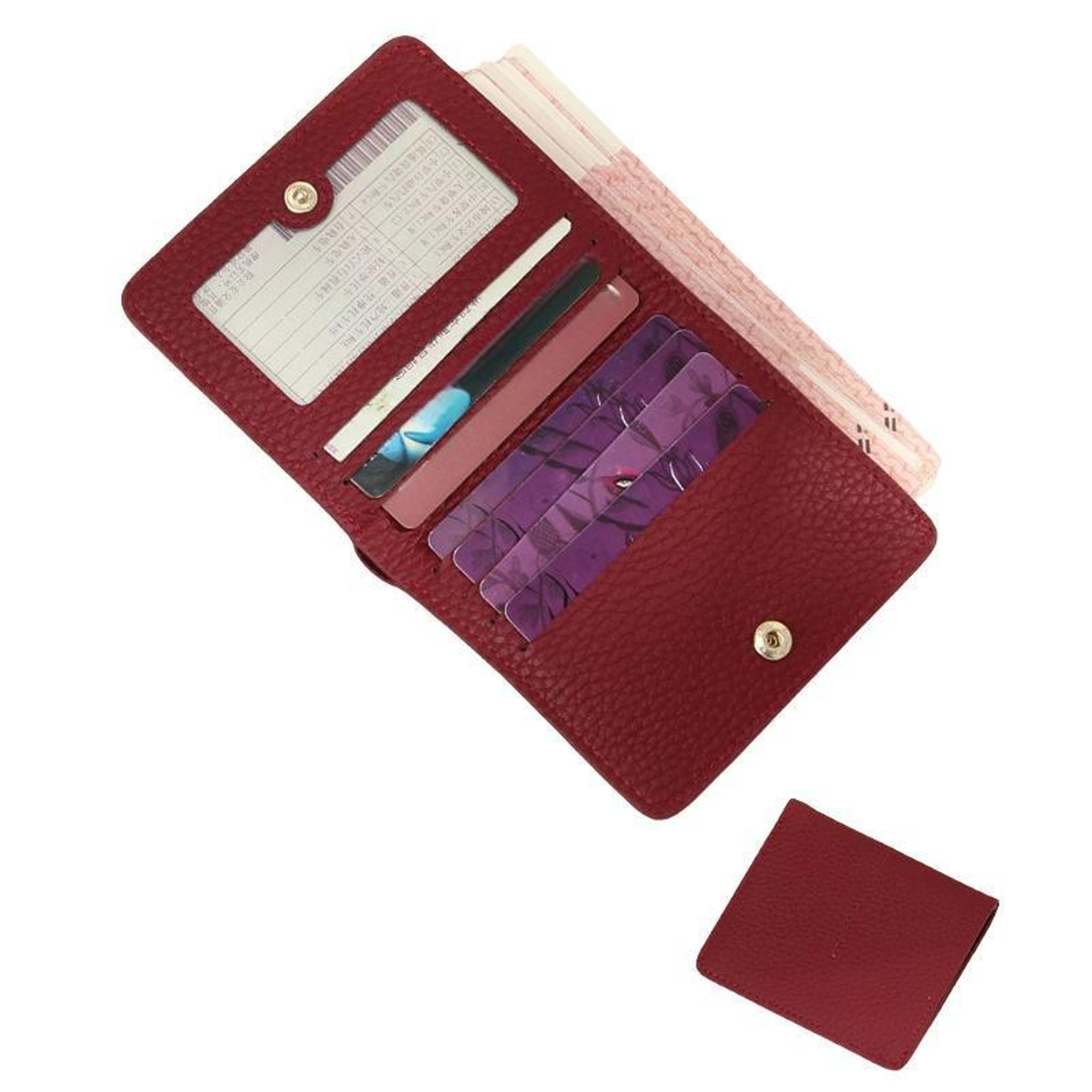 Womens Ultra Thin Snap Wallet with 7 Card Slots and Coin Pocket Caramel – view 9