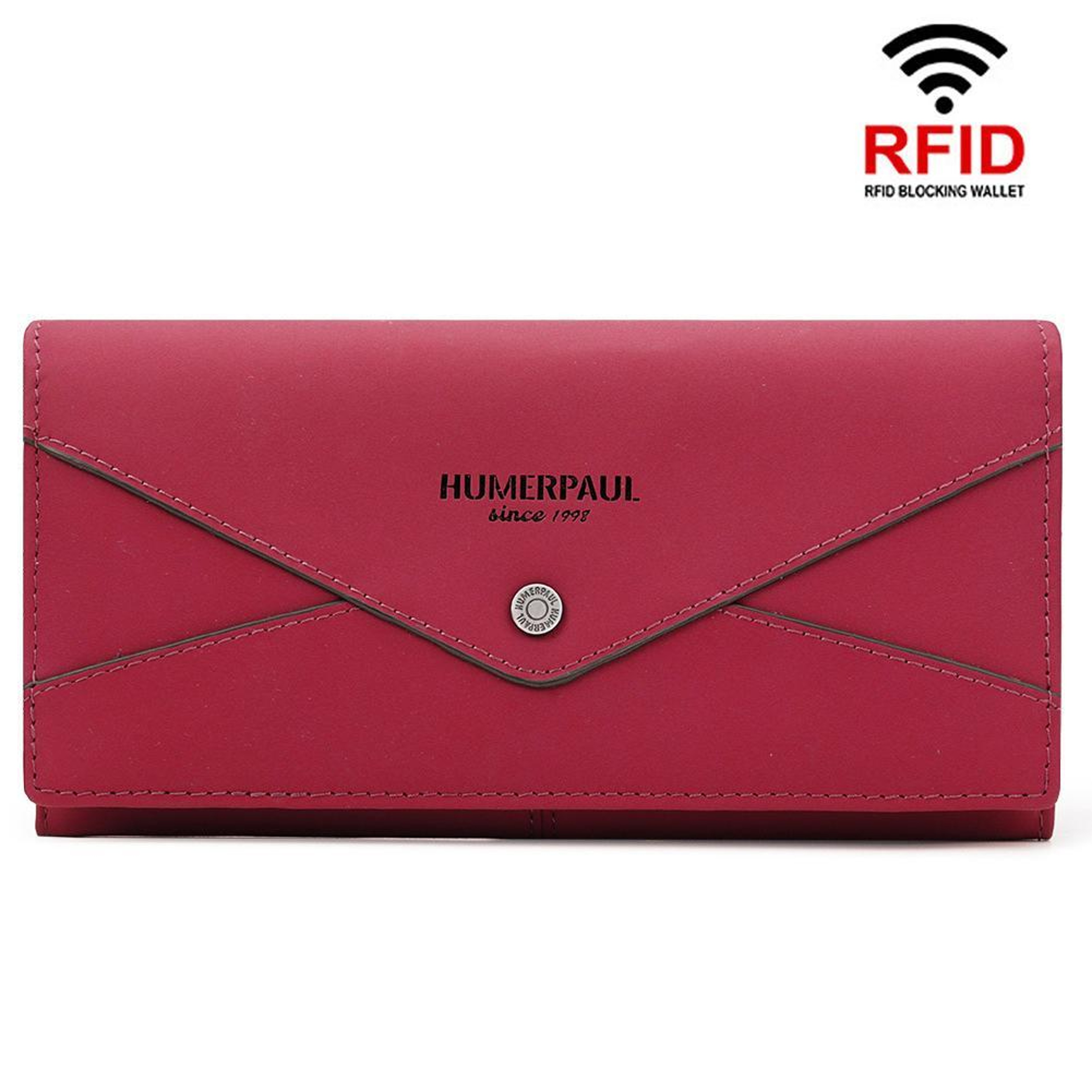 Womens Beige Leather RFID Long Wallet with Multi Card Holder – view 11