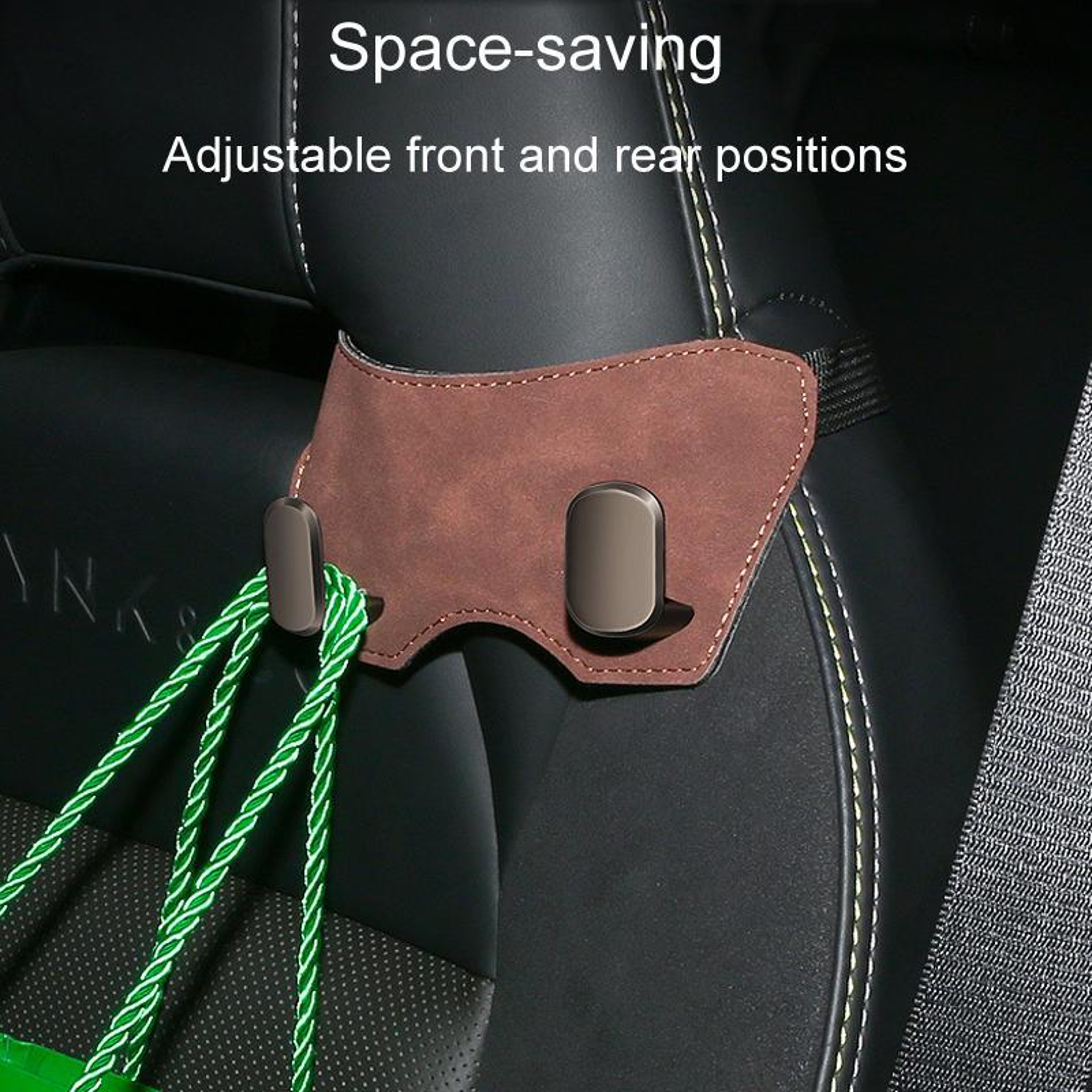 Car Seat Headrest Storage Hooks with 360 Rotation Black – view 8