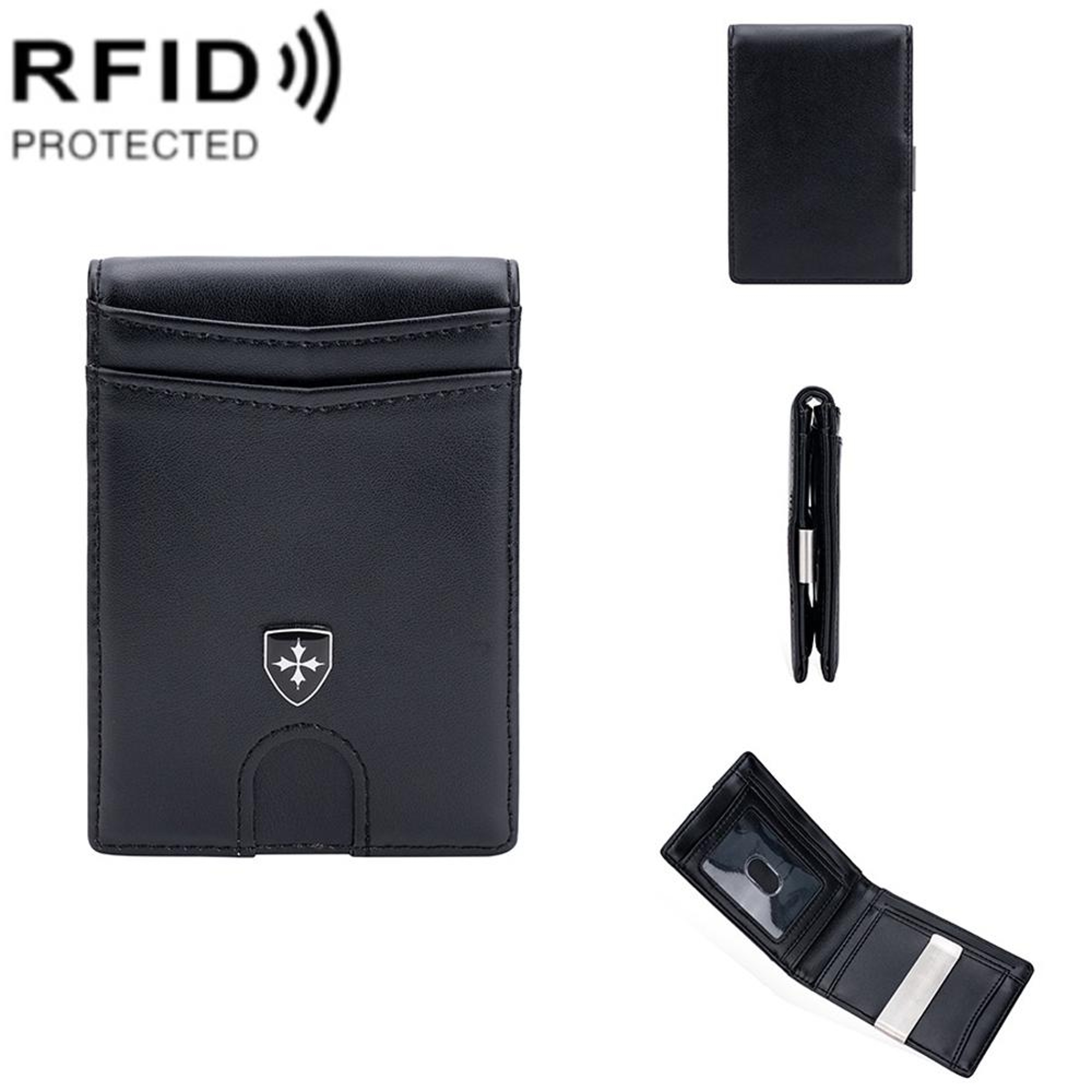 RFID Blocking Card Holder Wallet with Multiple Card Slots Coffee – view 8