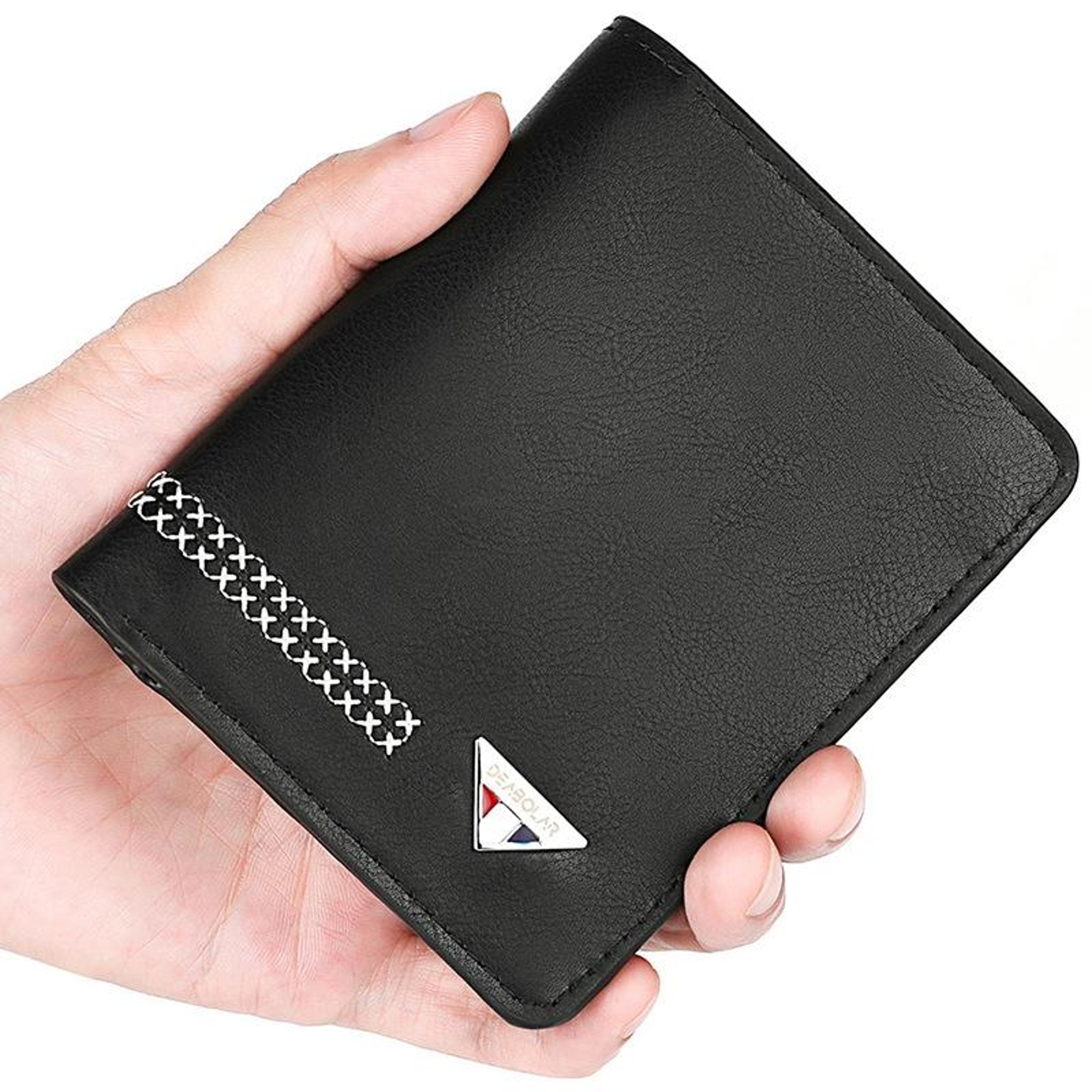 Mens Brown PU Leather Bifold Wallet with Multi Card Slots and ID Holders – view 6