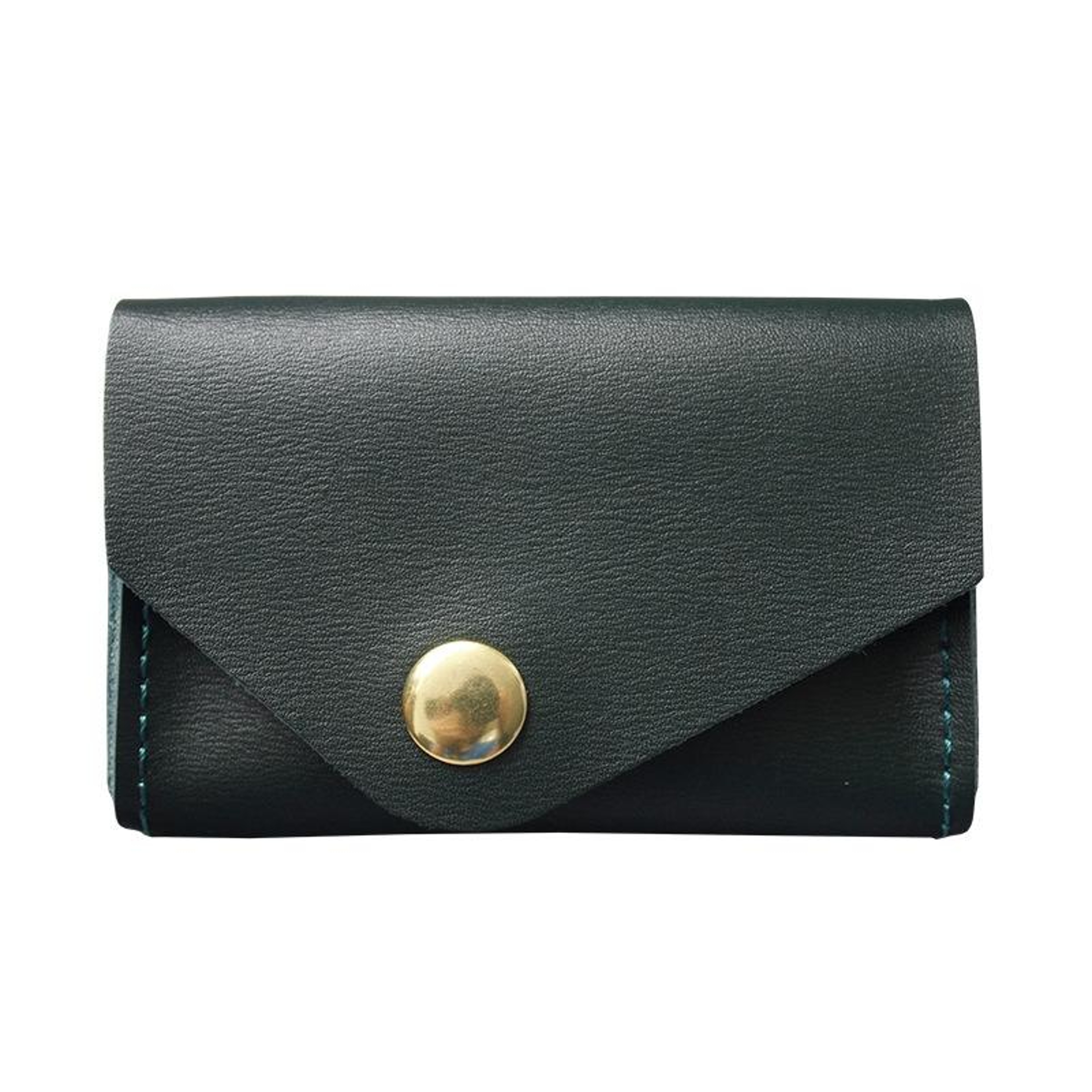 Green Cowhide Leather Card Holder with Magnetic Closure – view 7