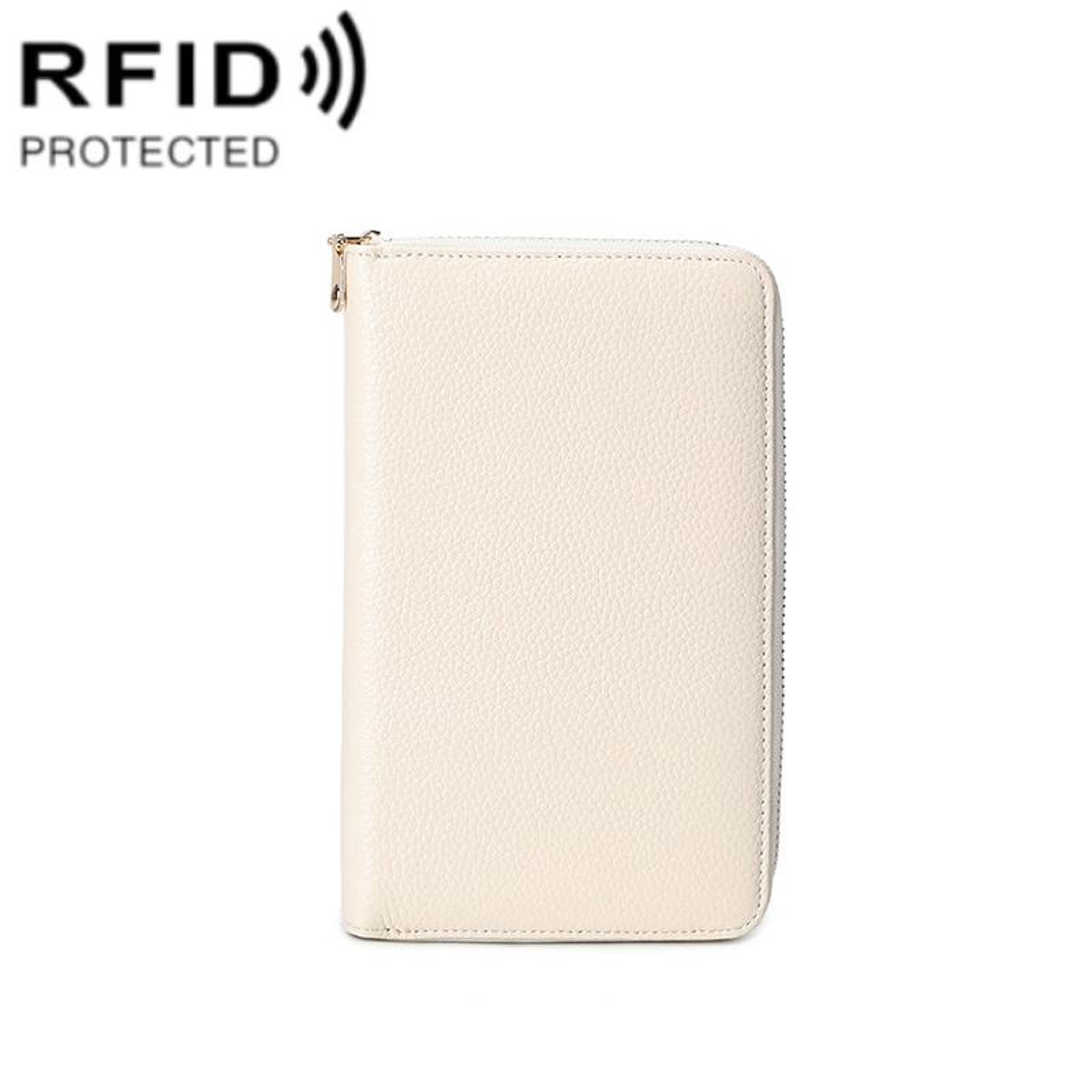 Cowhide Leather Passport Wallet with Multi-Compartment Storage Baby Pink – view 20