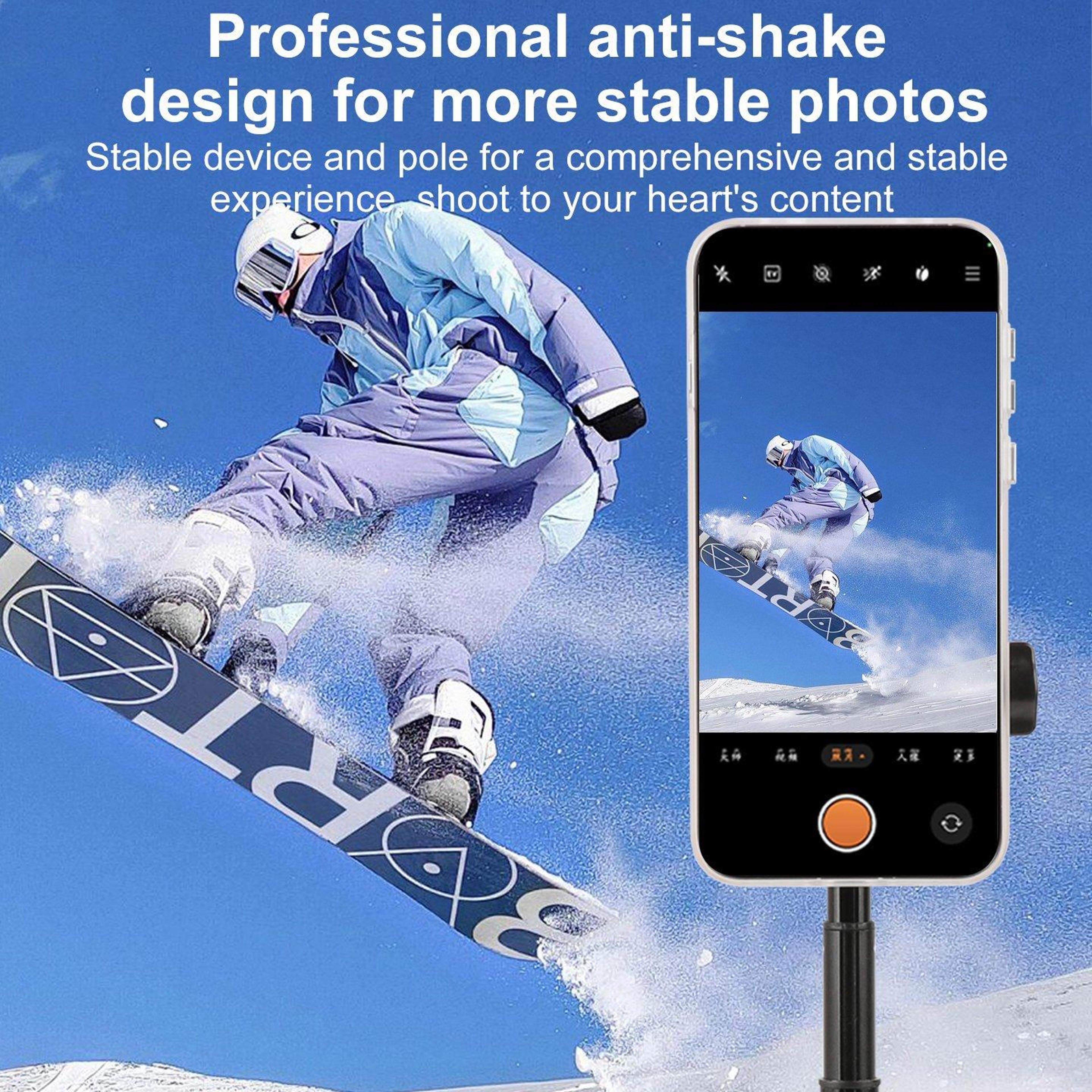 Mini Magnetic Phone Tripod with Extendable Selfie Stick and Adjustable Holder – view 9