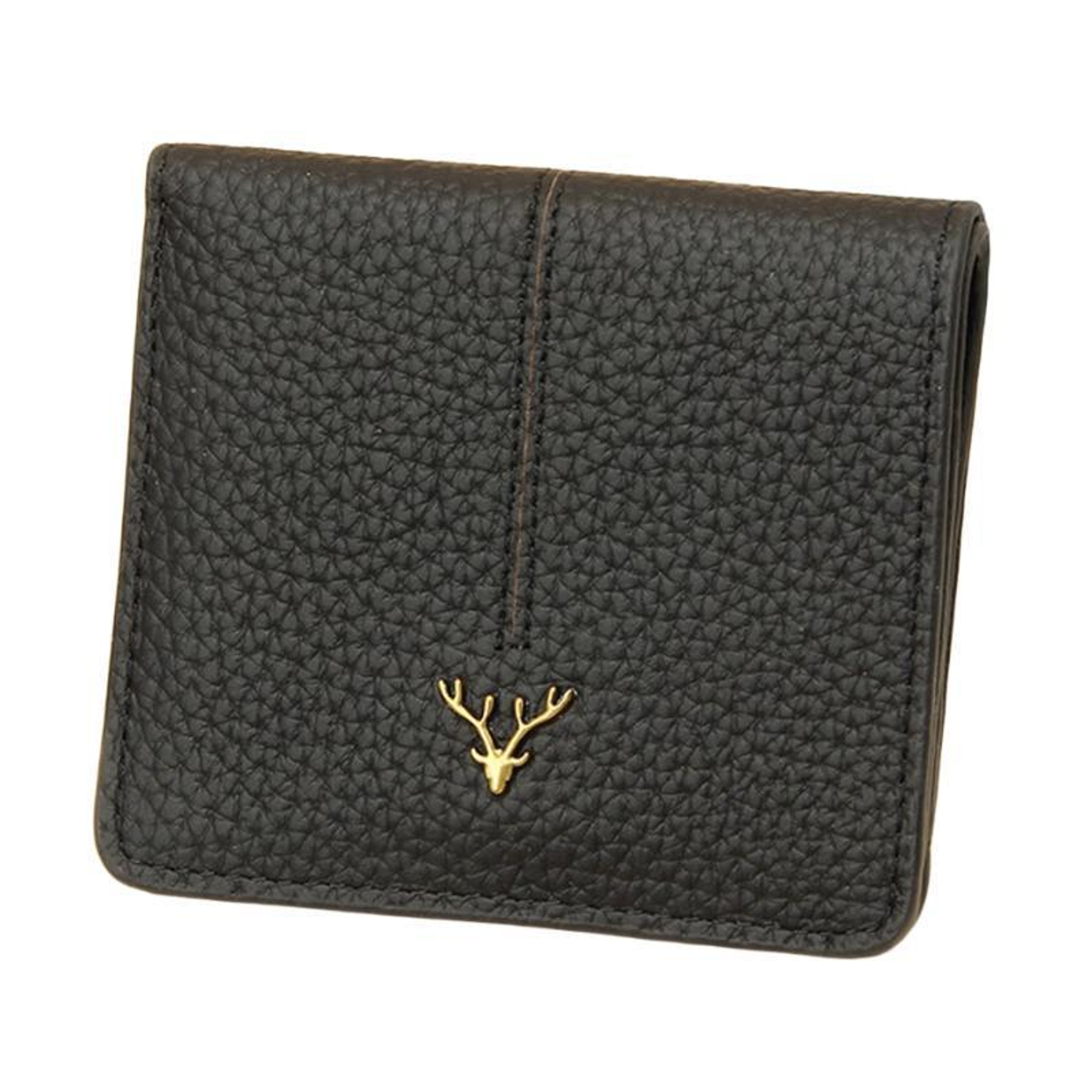 Womens Ultra Thin Leather Wallet with 7 Card Slots and Coin Pocket Black – view 1
