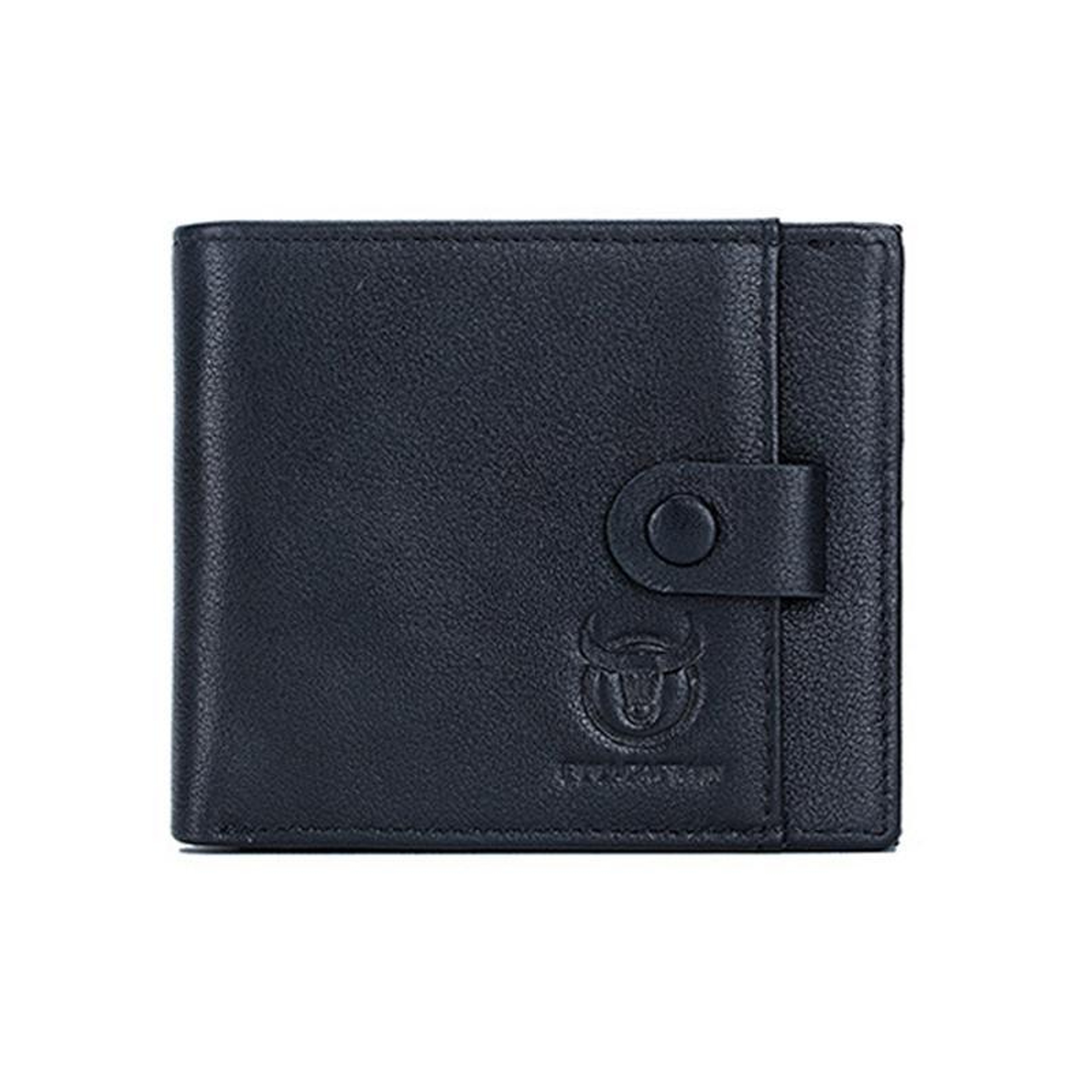 Cowhide Leather Wallet with NFC Blocking and Multiple Card Slots Blue – view 10