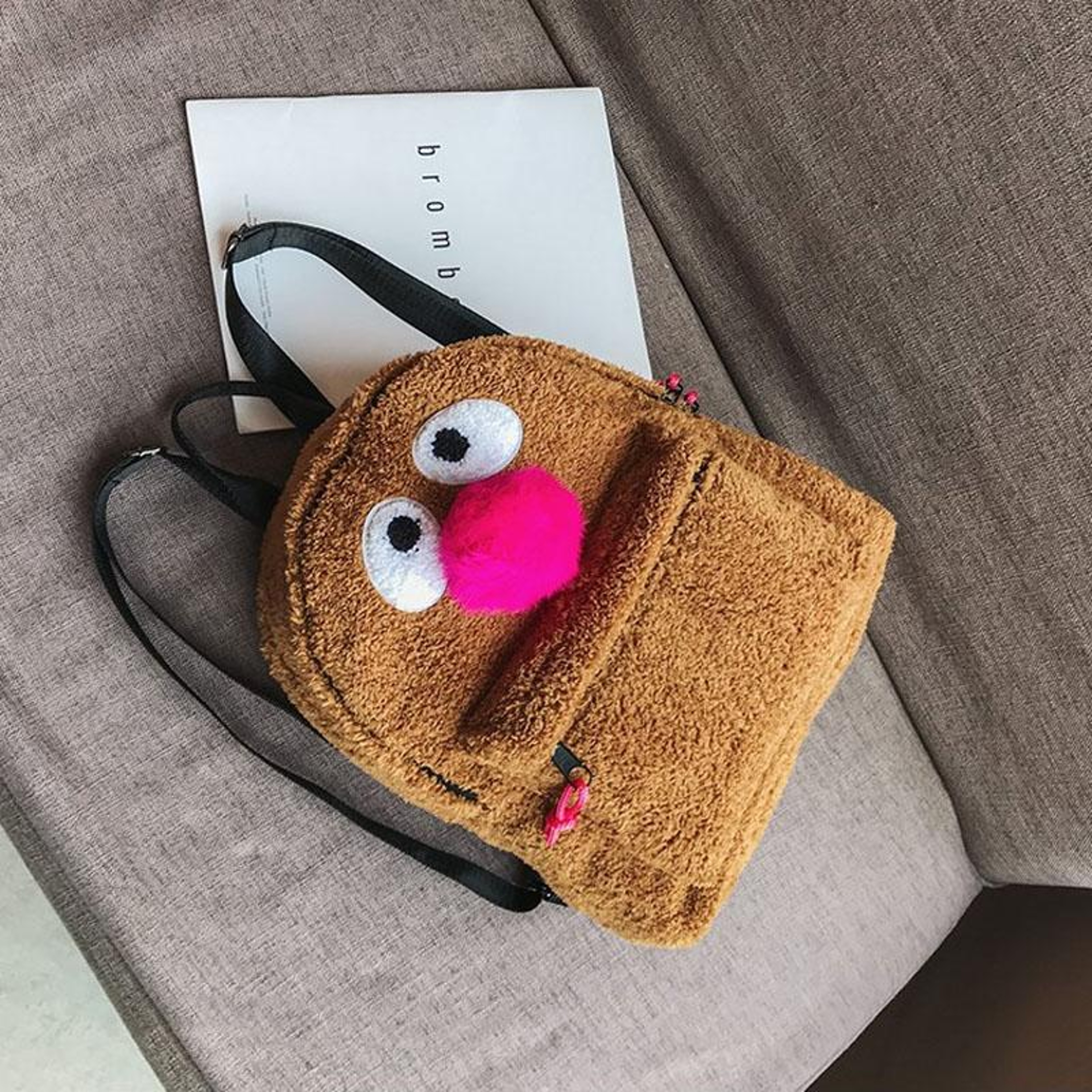 Cute Bird Plush Shoulder Bag for Girls with Double Shoulder Straps – view 4