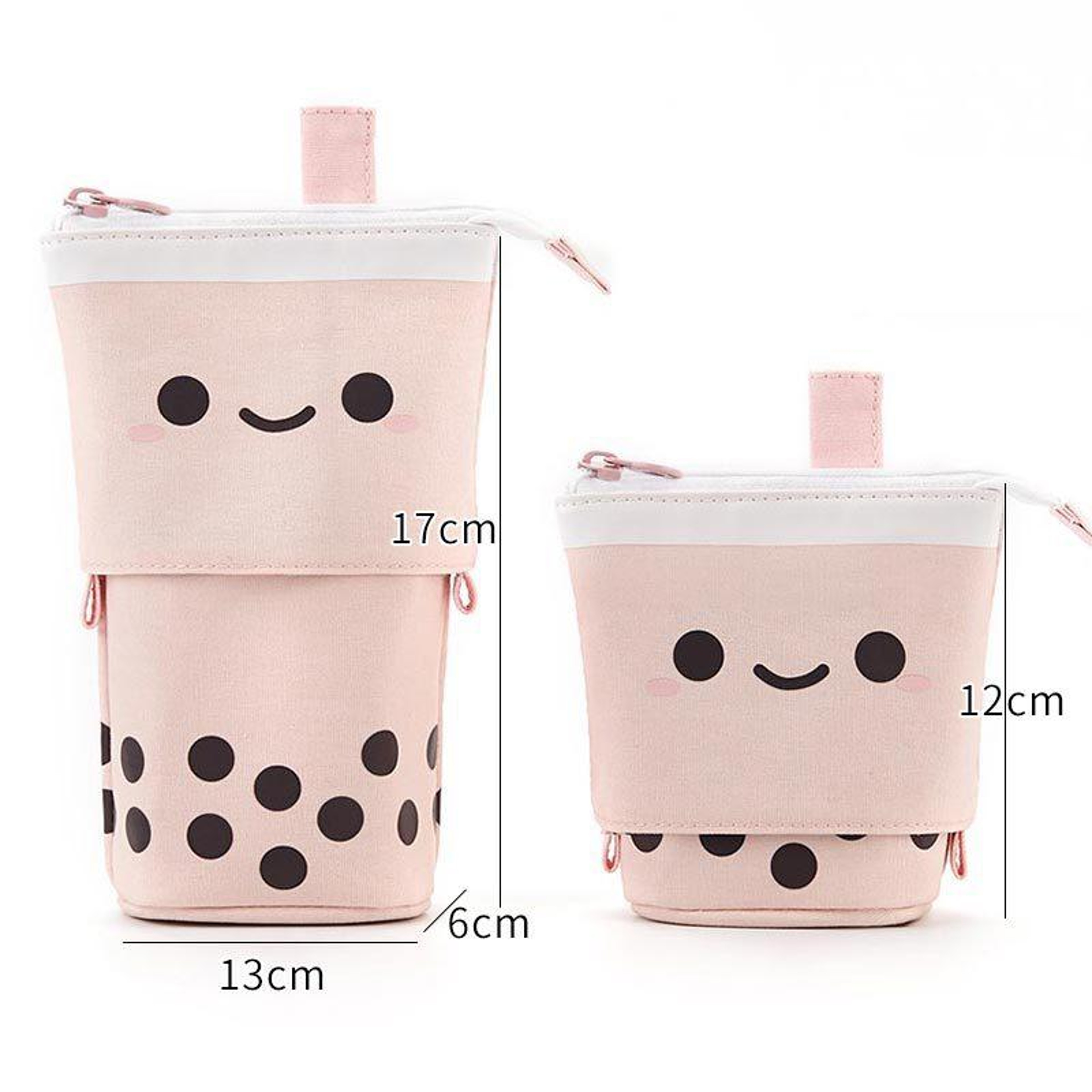 Cute Heart Pen Holder Pencil Case With Multi Layer Storage Pockets 3
