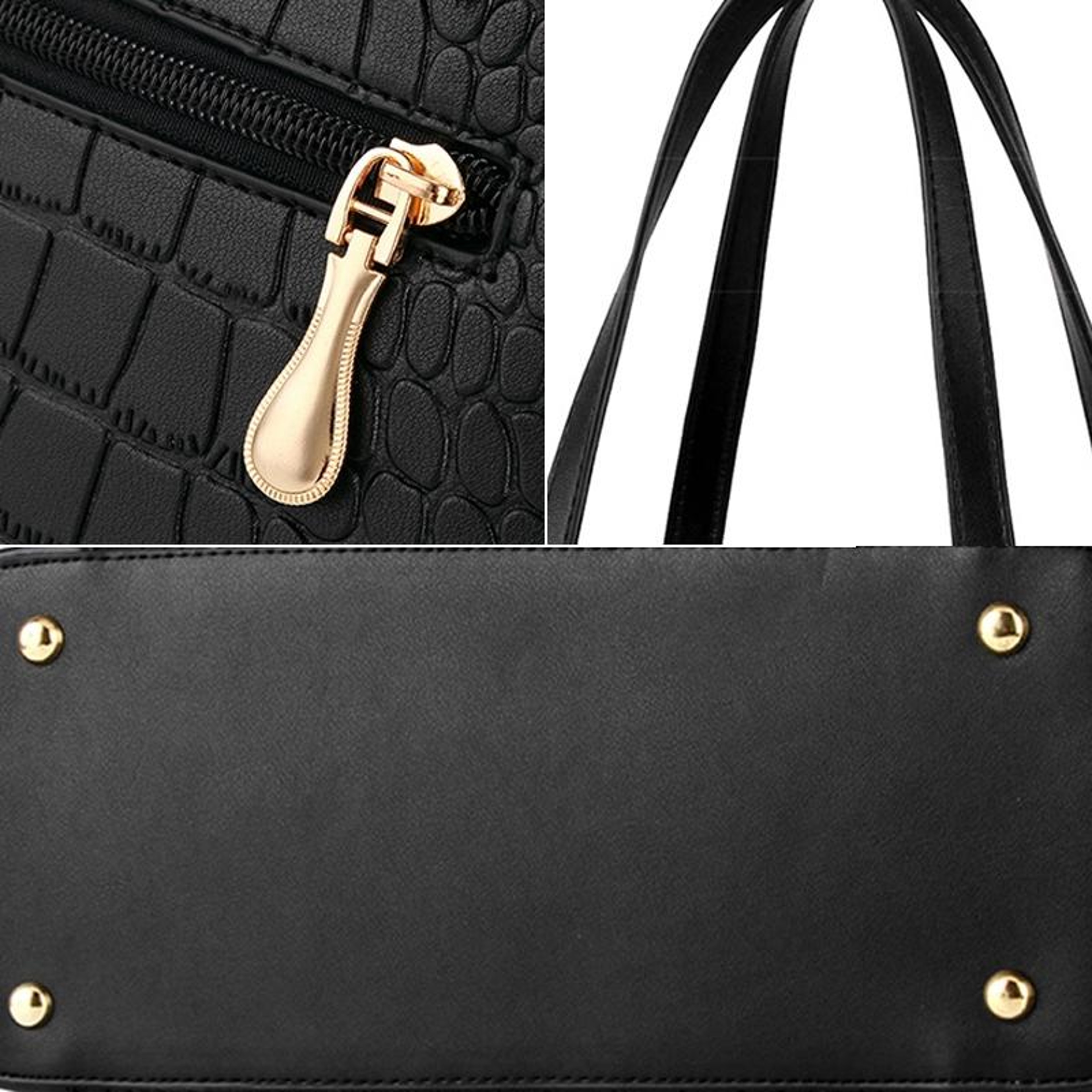 Womens Crocodile Pattern Messenger Bag and Shoulder Handbag – view 5