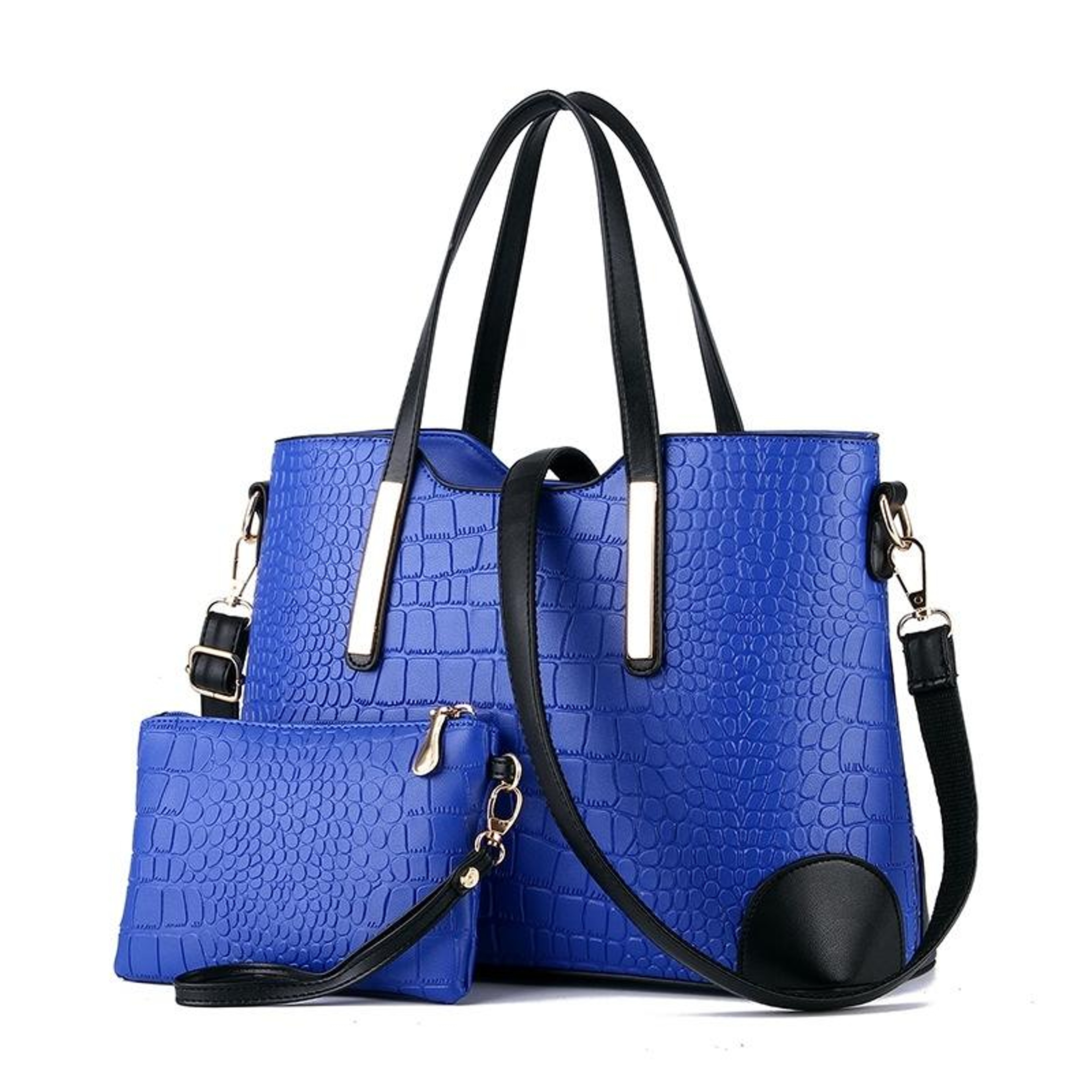 Womens Crocodile Pattern Messenger Bag and Shoulder Handbag – view 9
