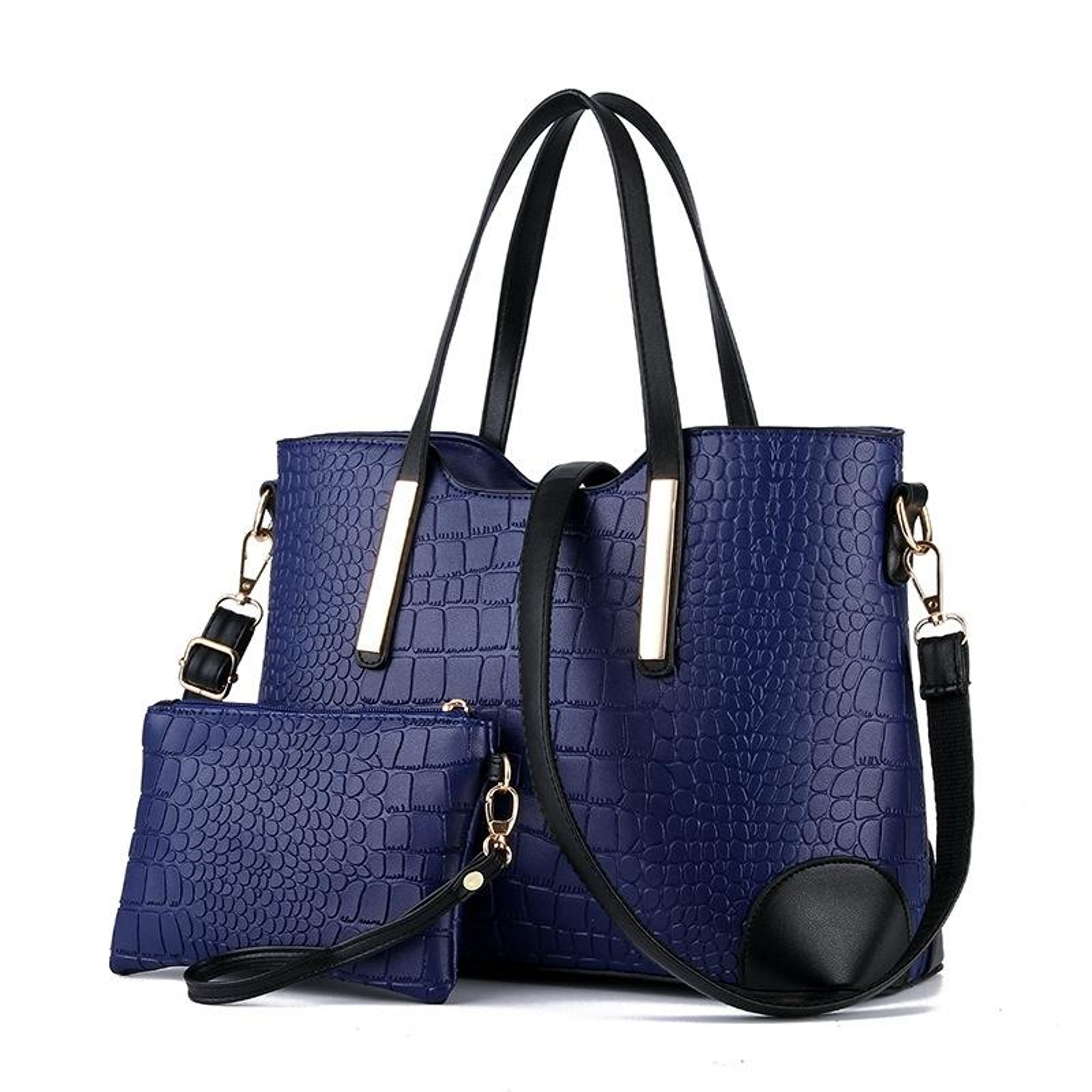 Womens Crocodile Pattern Messenger Bag and Shoulder Handbag – view 12