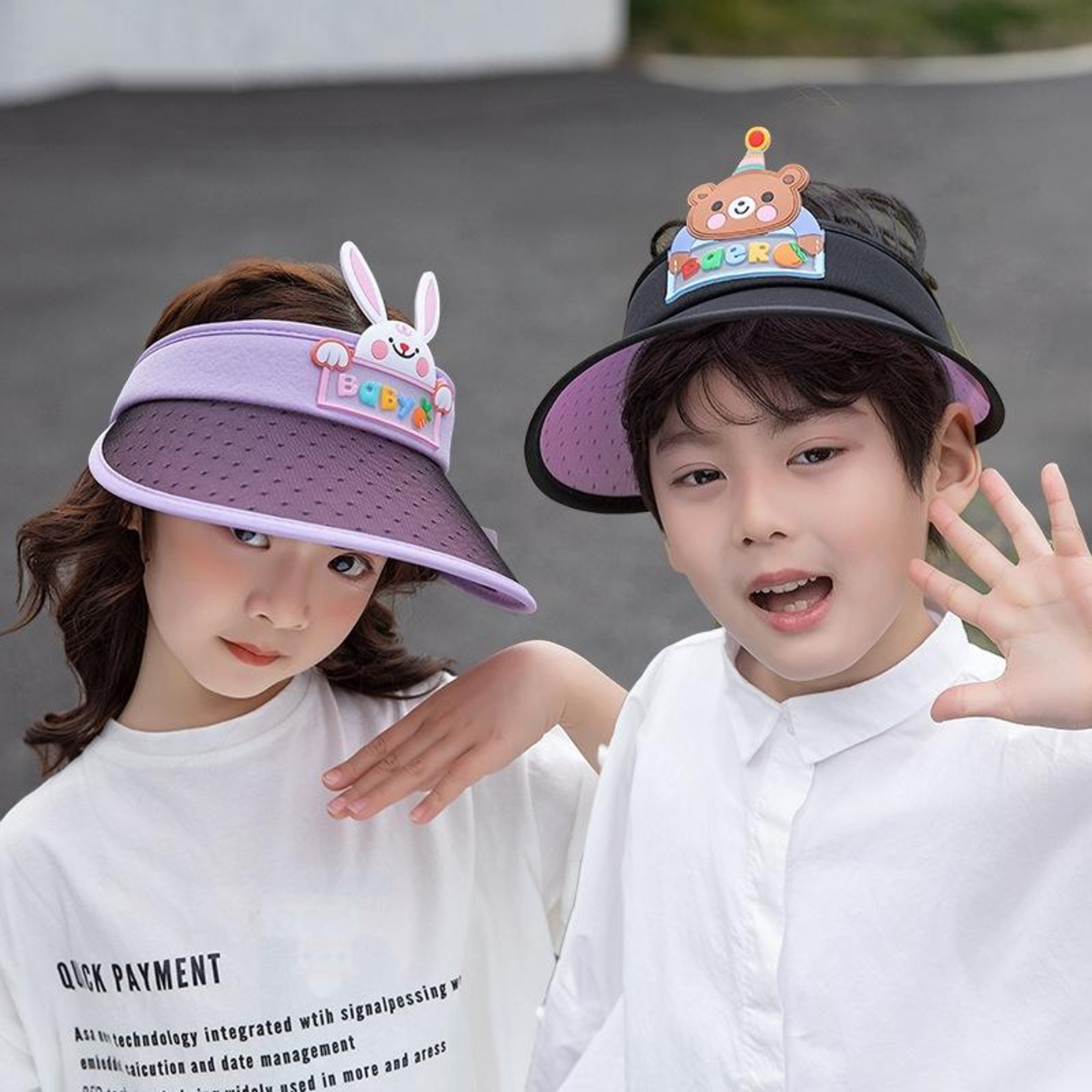 Kids Color Changing Sun Hat with Wide Brim and Breathable Open Top Design – view 6