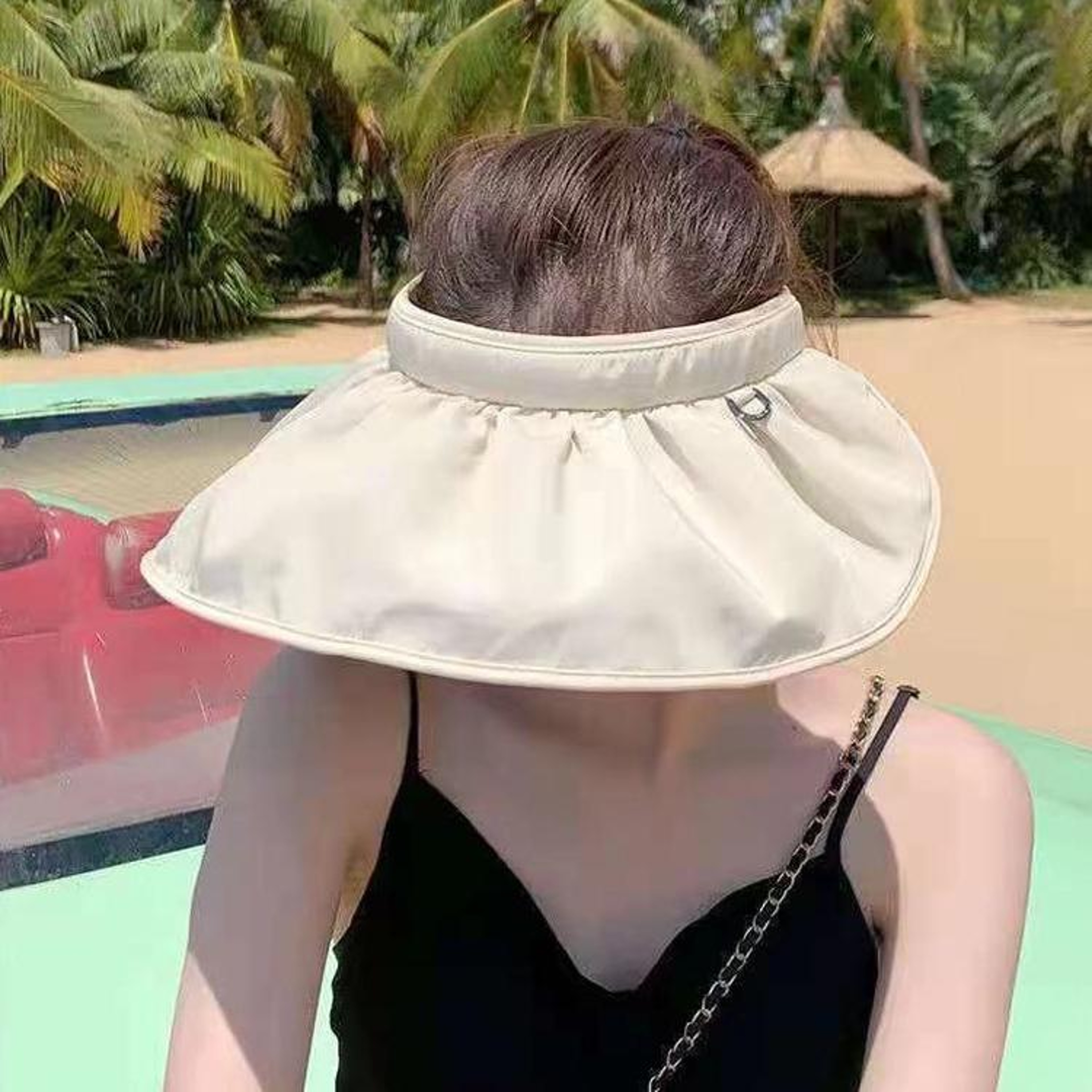 Womens Convertible Sun Visor Hat and Headband with Flexible Wire Brim – view 1