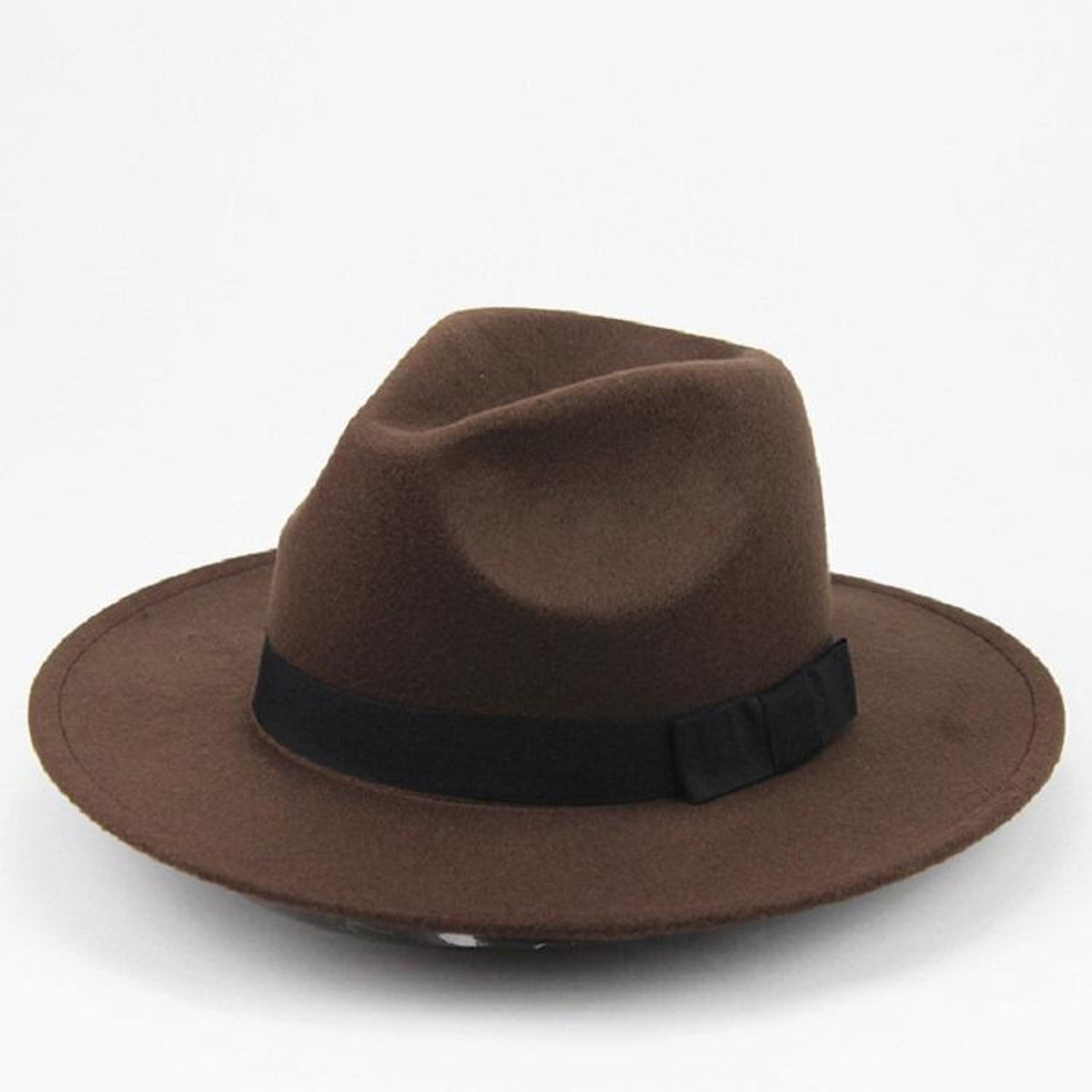 Mens Retro British Wool Jazz Cap with Wide Brim – view 11