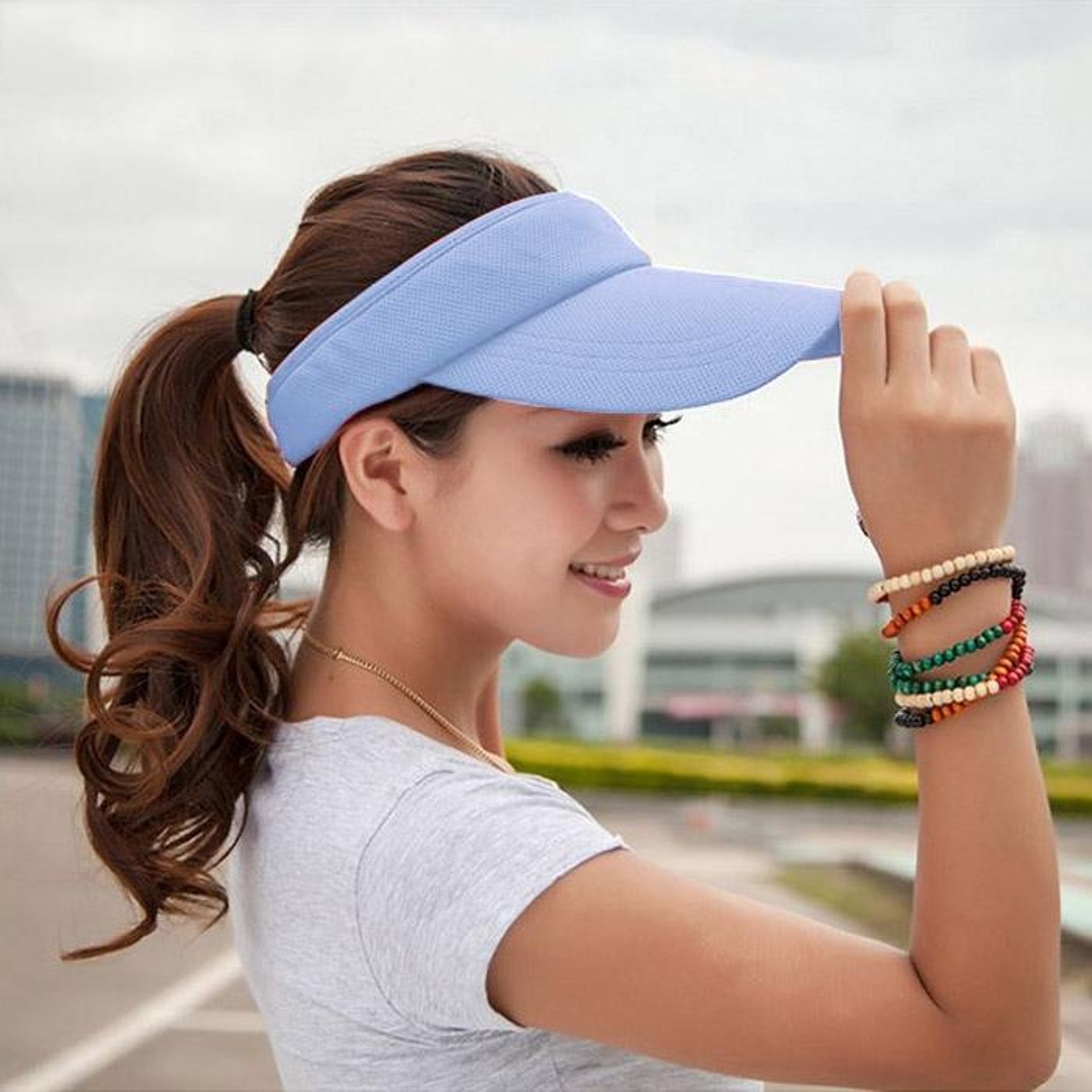 Womens Adjustable Sports Visor Cap for Golf Running and Tennis – view 8