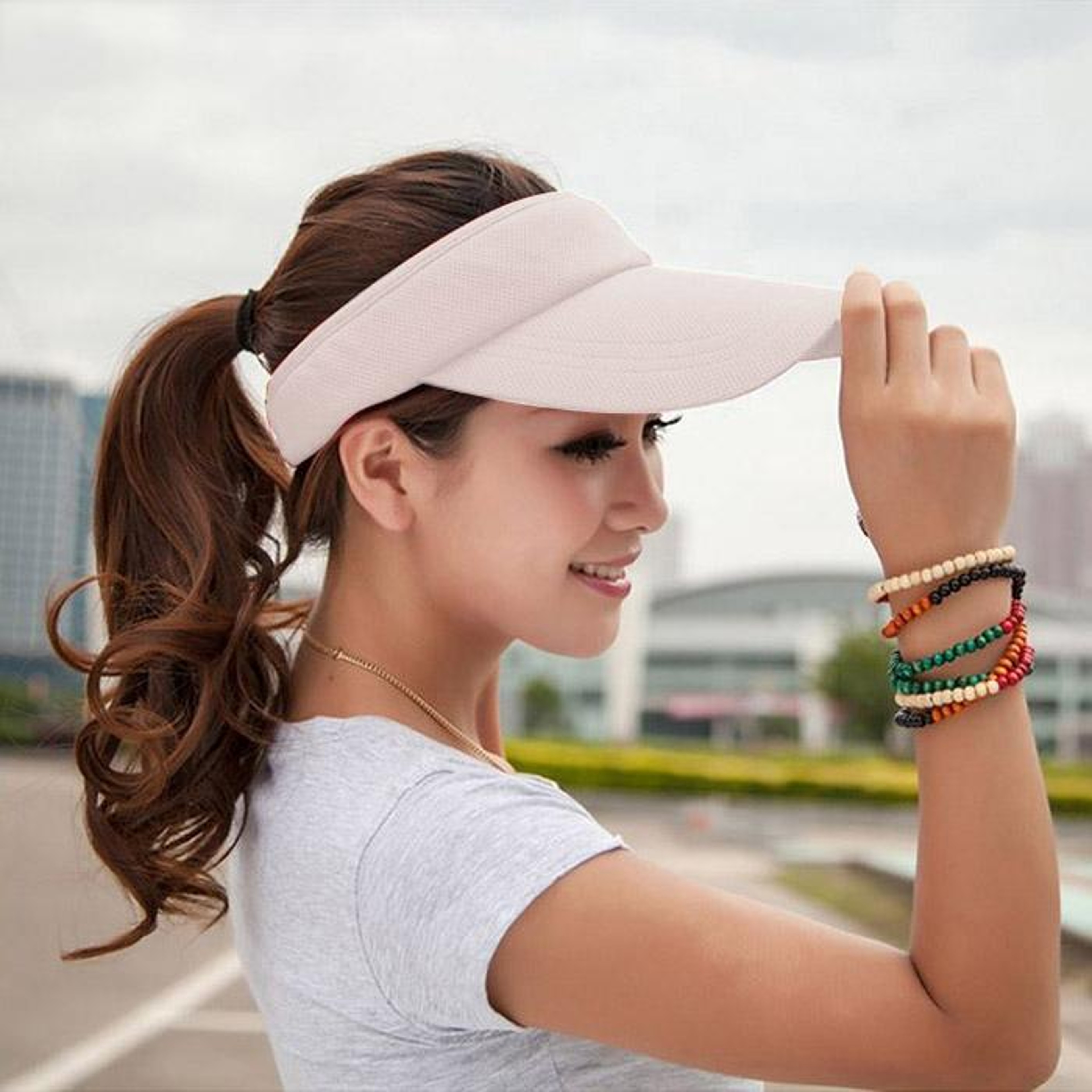 Womens Adjustable Sports Visor Cap for Golf Running and Tennis – view 9