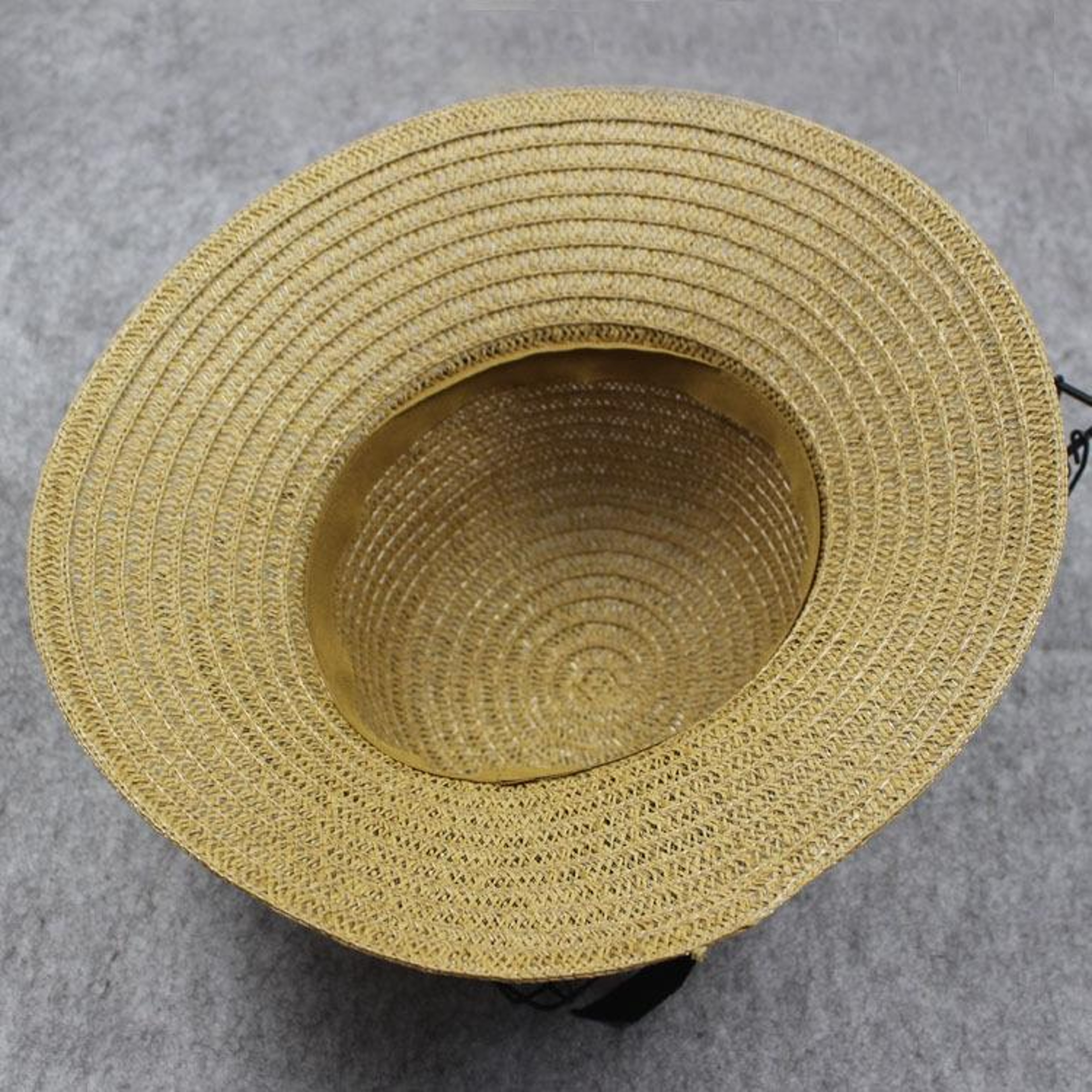 Womens Wide Brim Straw Sun Hat with Bow Foldable Beach Hat – view 3