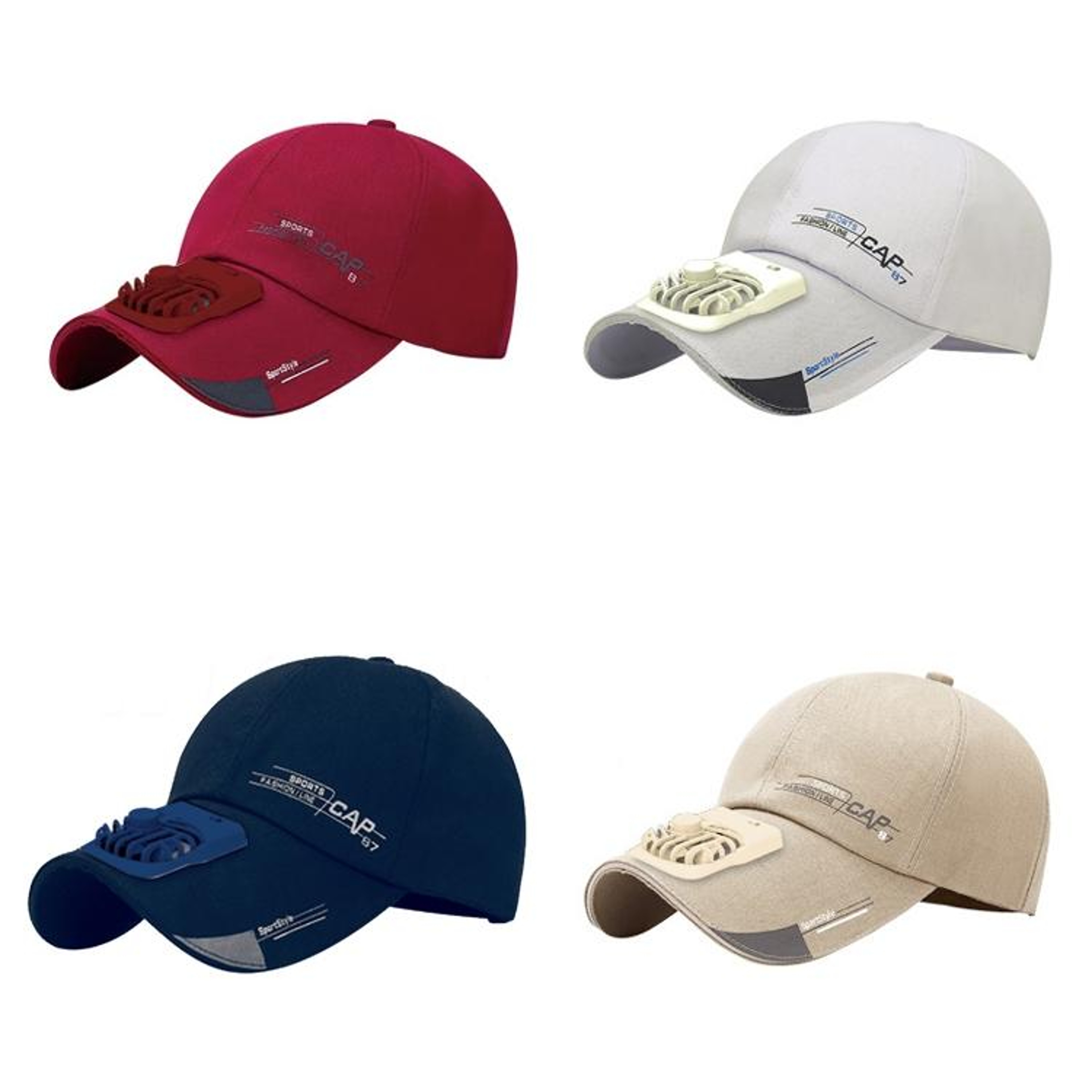 USB Rechargeable Fan Hat With Wide Brim Sunshade And Adjustable Speeds 1