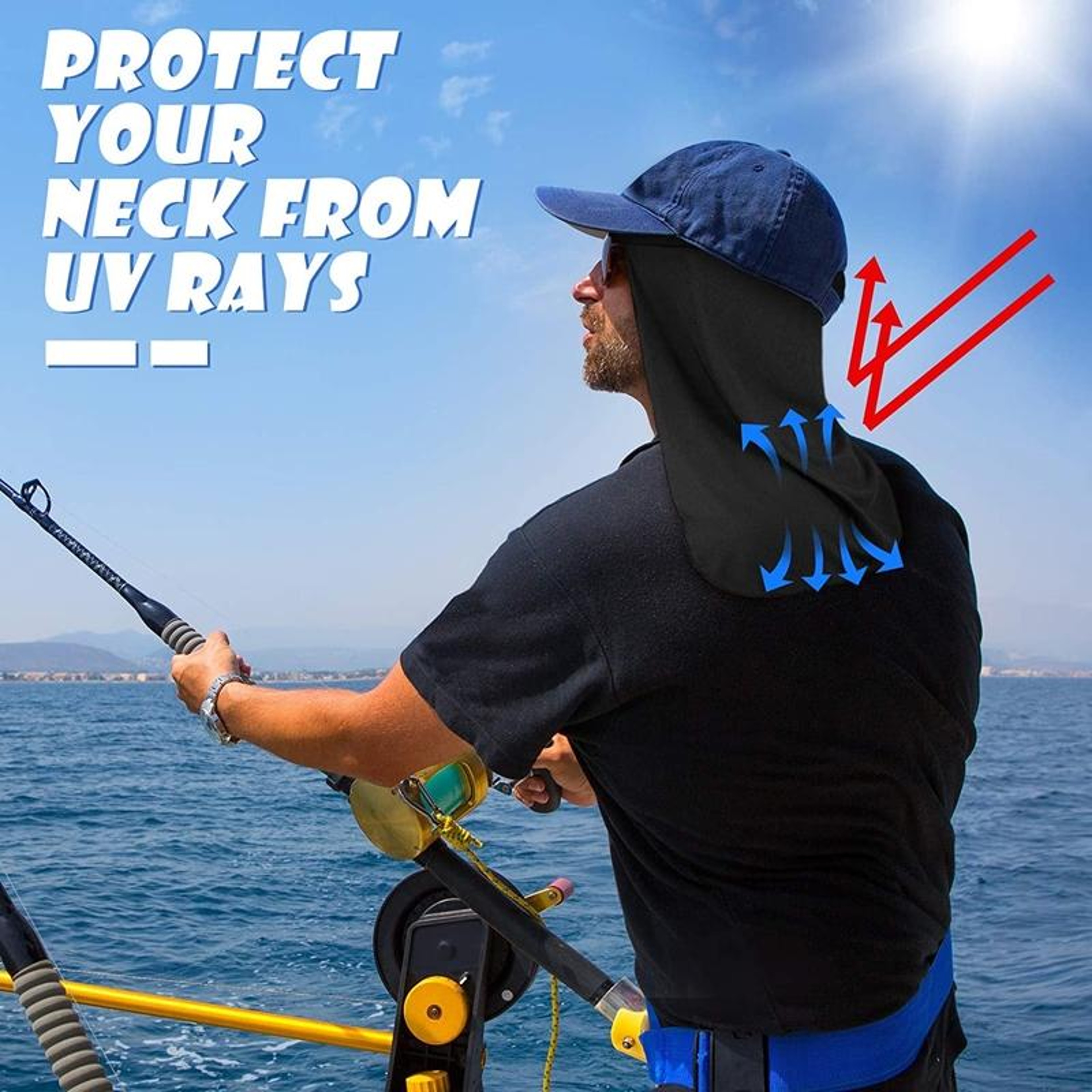 Outdoor Long Tail Sun Protection Cap for Men and Women – view 6