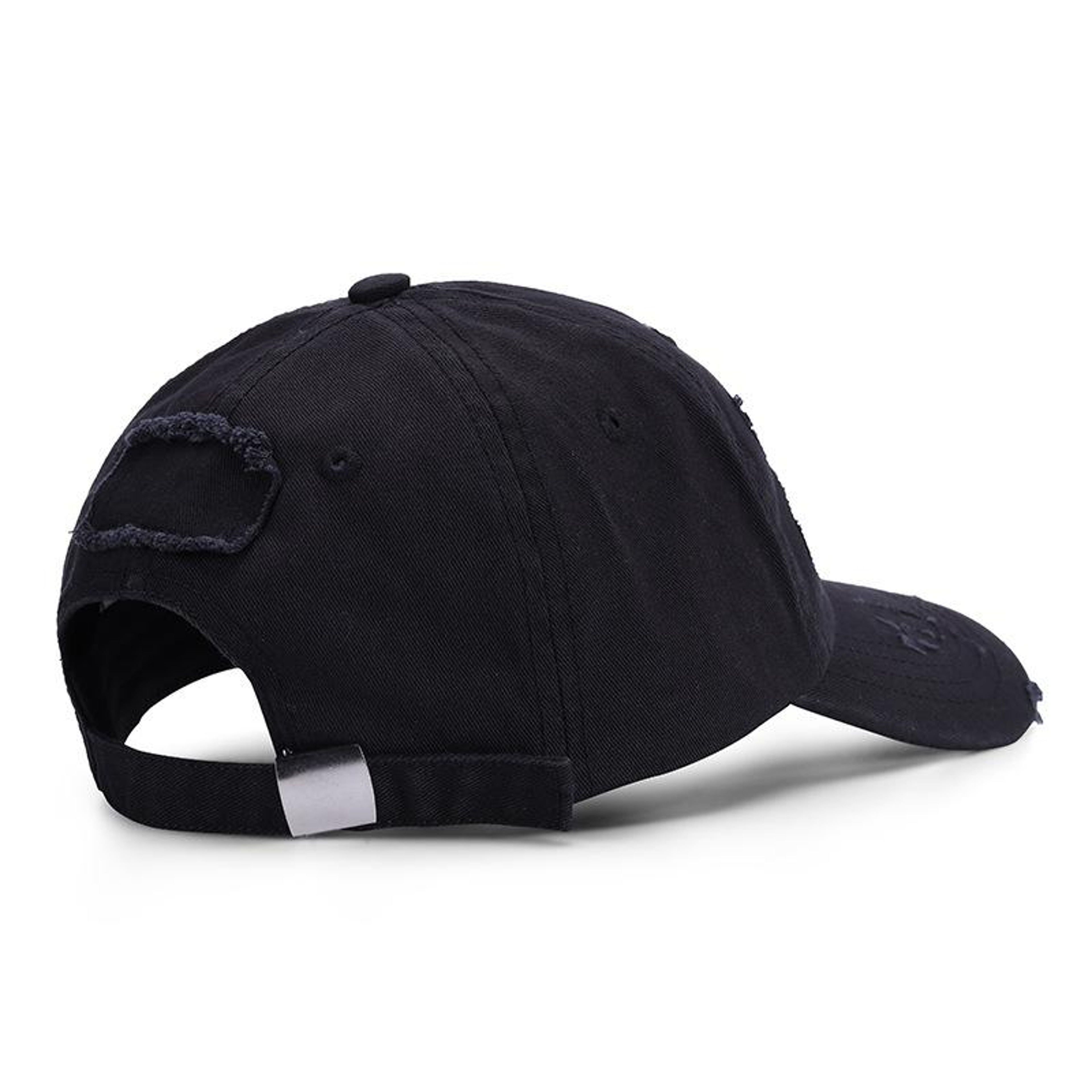 Washed Cotton Baseball Cap with Embroidered Details and Curved Brim – view 3