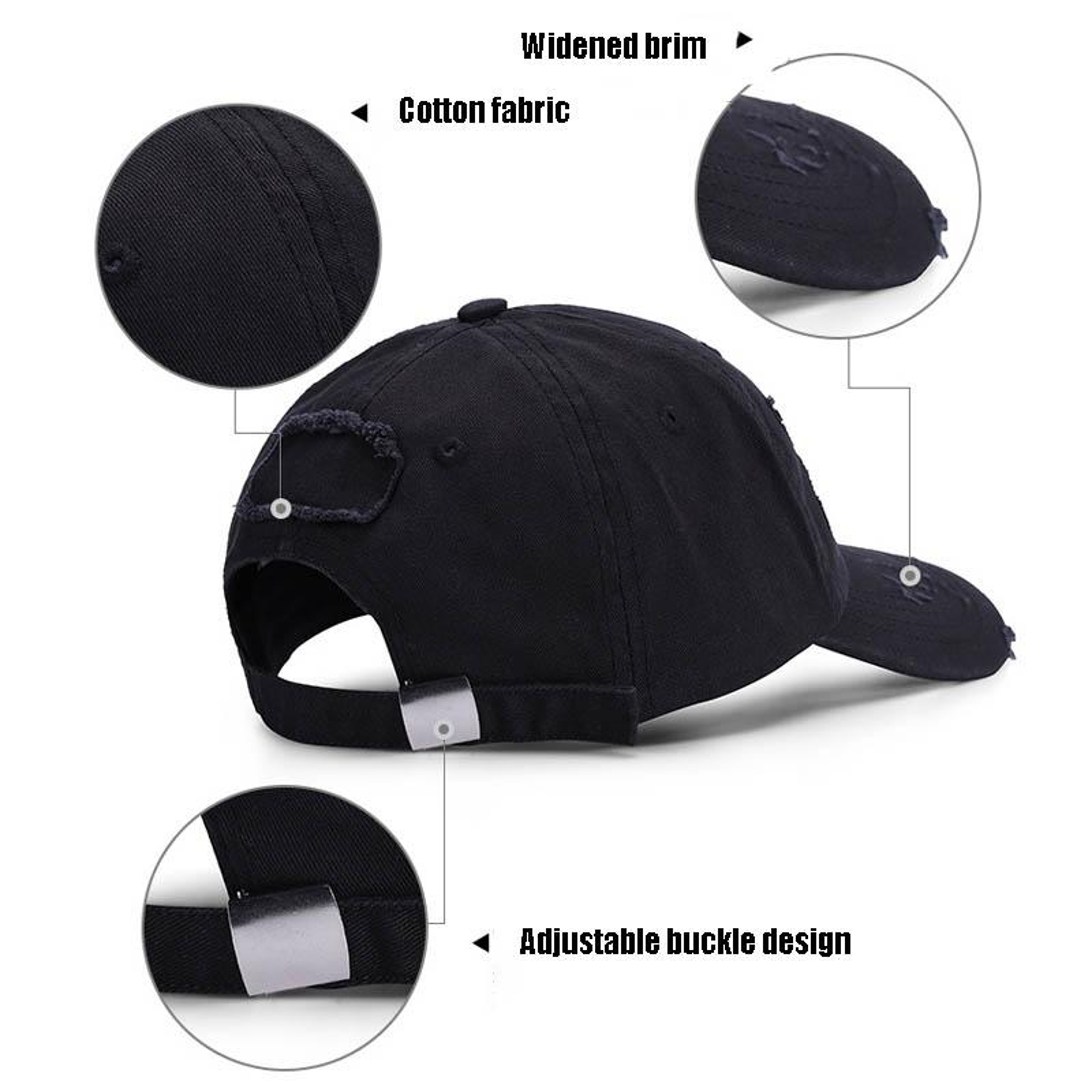 Washed Cotton Baseball Cap with Embroidered Details and Curved Brim – view 5