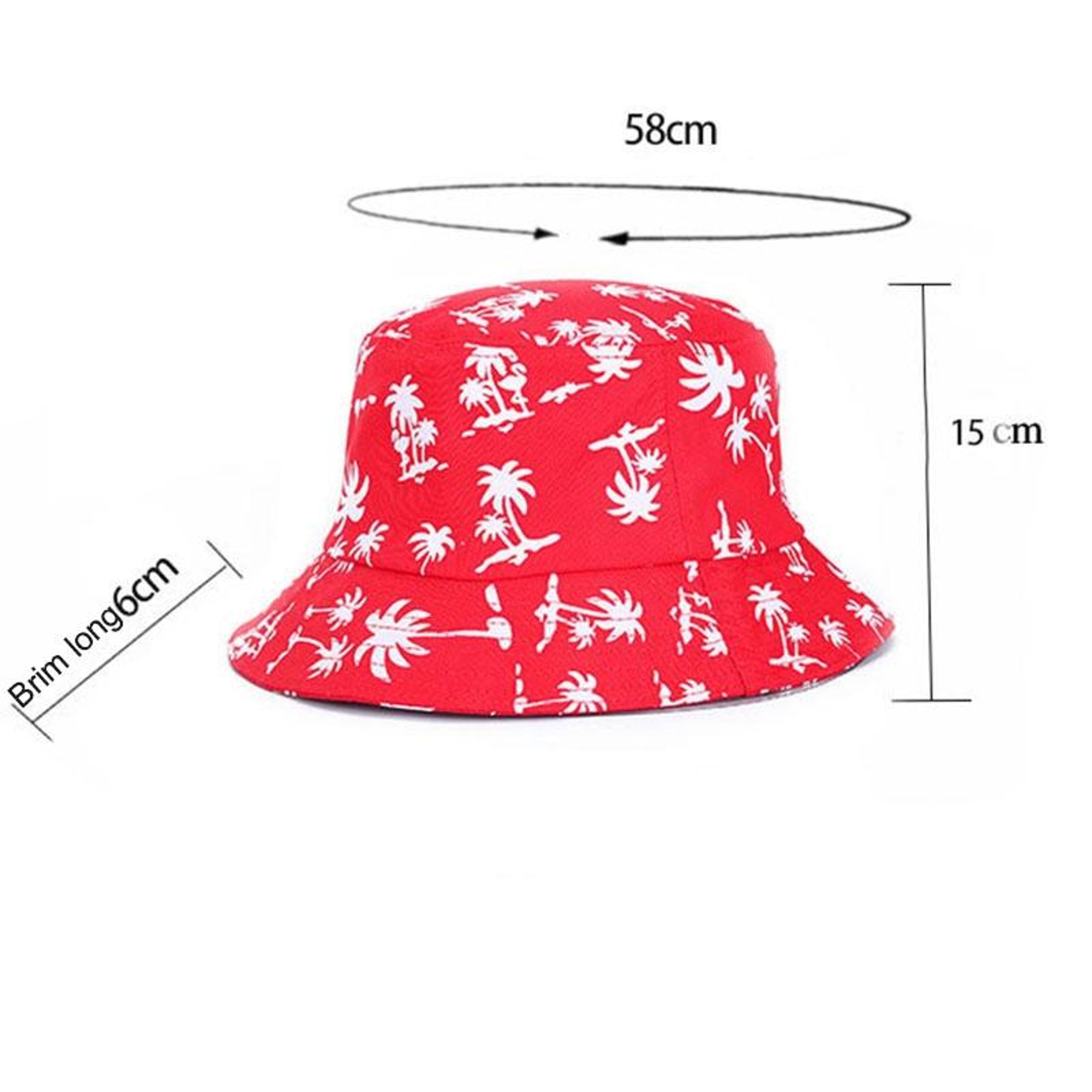 Unisex Cotton Bucket Hat with Embroidered Letter and Floral Details – view 3