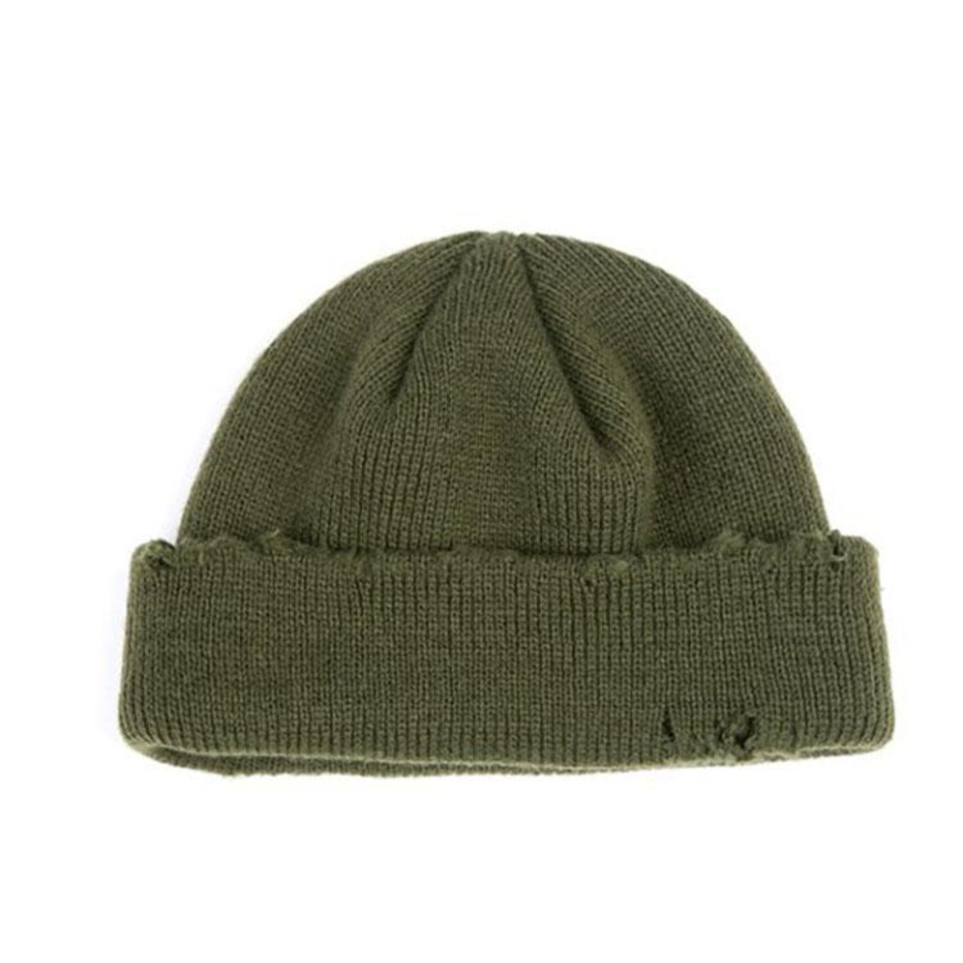 Ripped Knit Beanie Hat for Men and Women with Stretch Fit – view 7