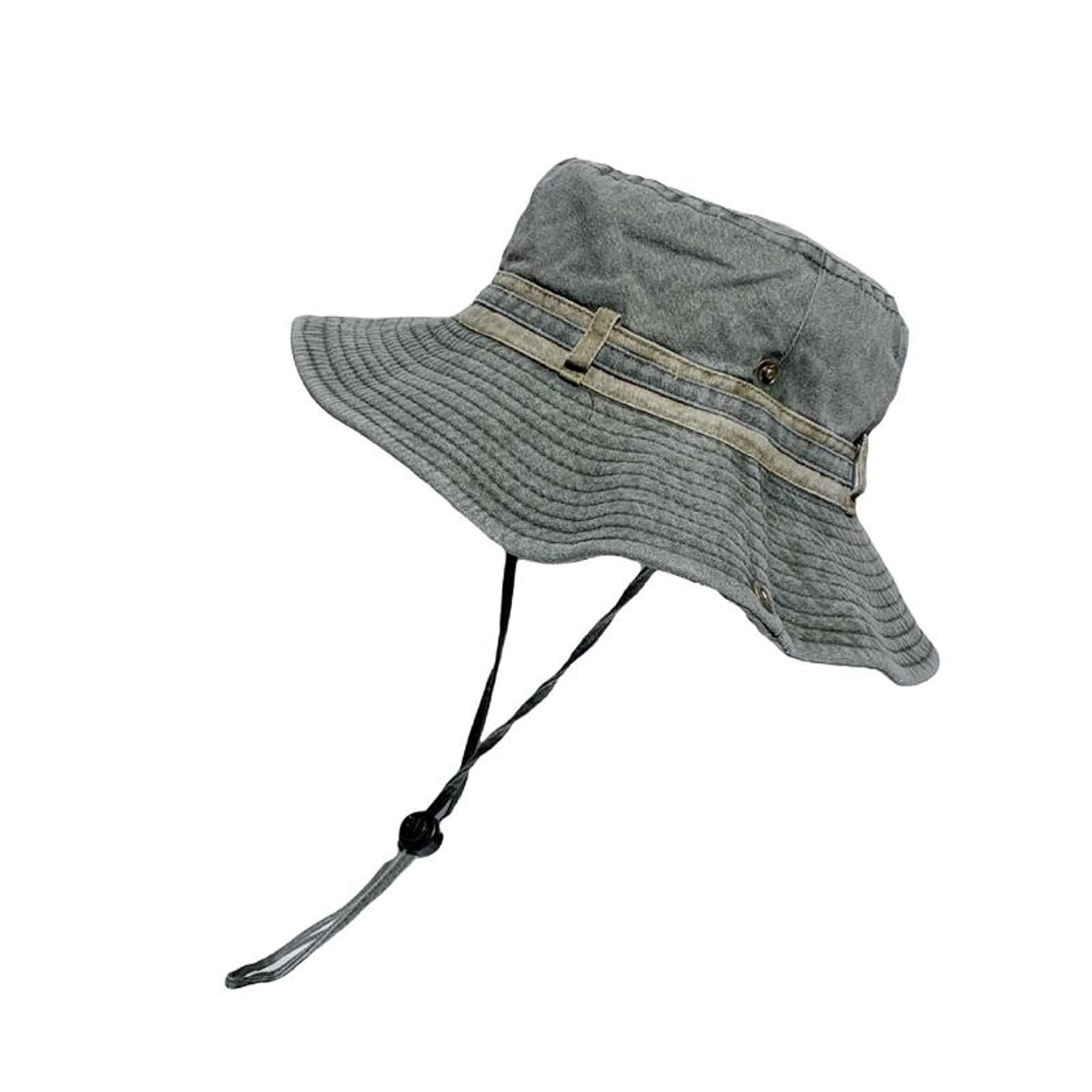 Foldable Cotton Fisherman Sun Hat with Wide Brim and Distressed Finish – view 5