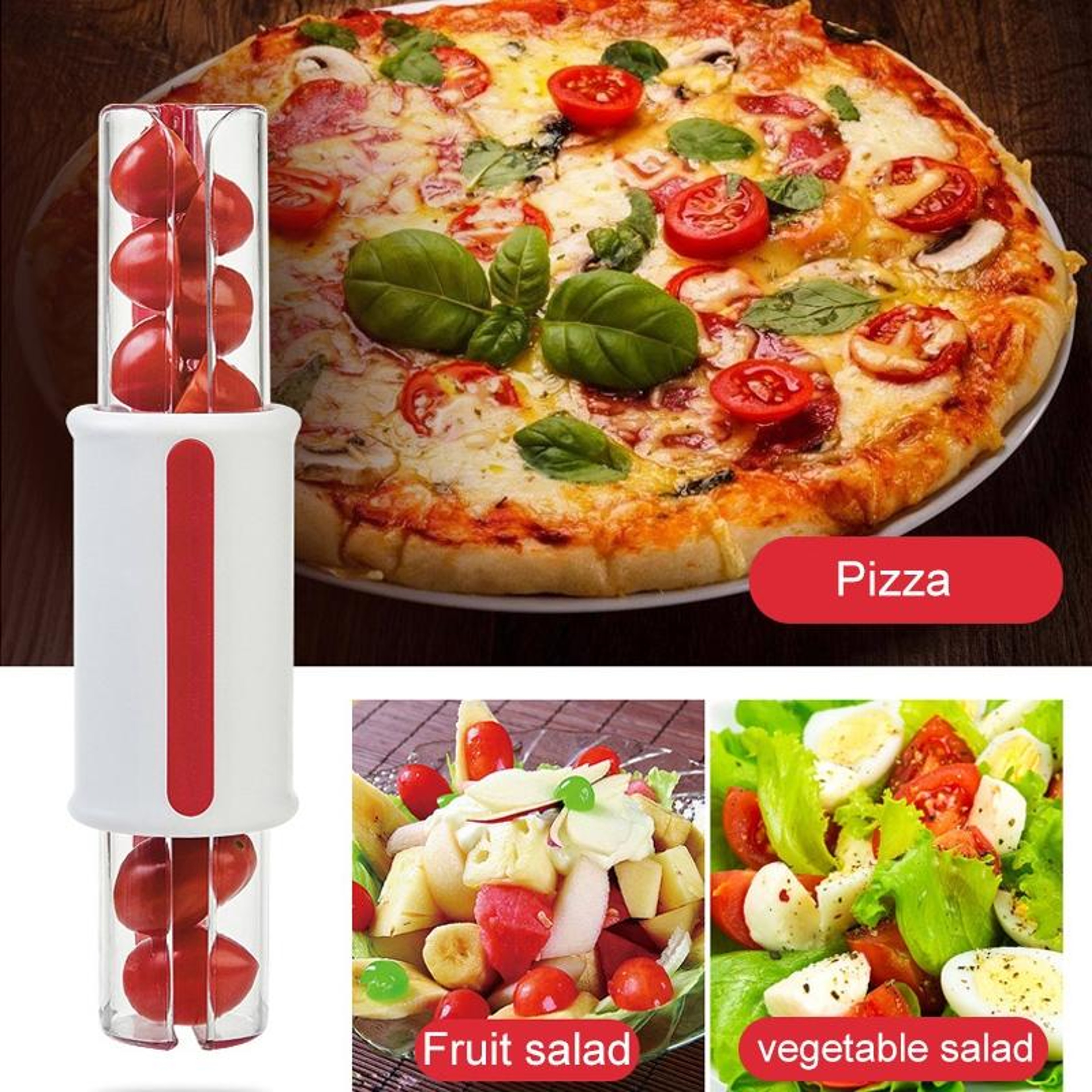 Cherry Tomato Slicer and Small Fruit Cutter for Kitchen Salads – view 8