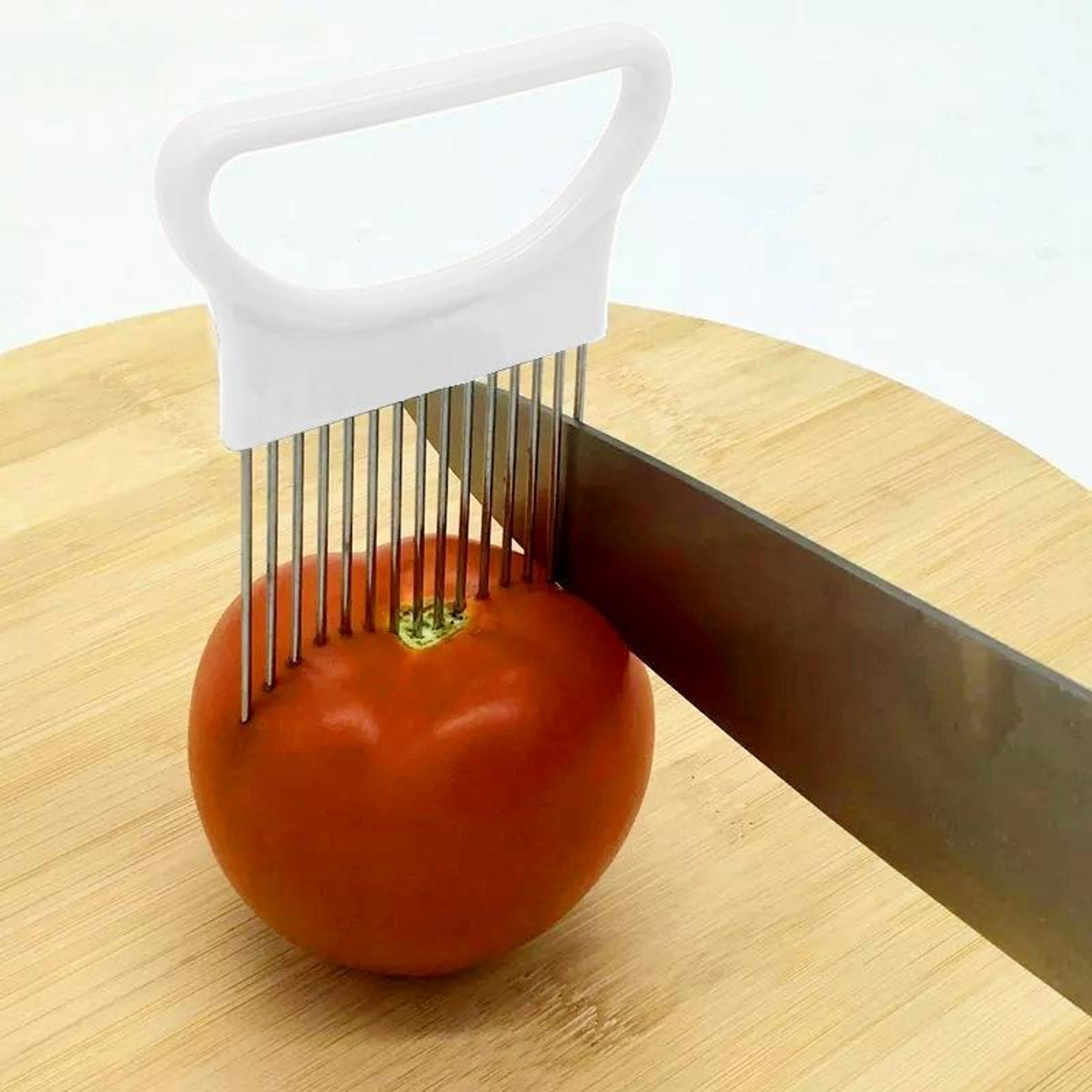 Stainless Steel Onion Cutter Holder For Safe And Easy Slicing 3