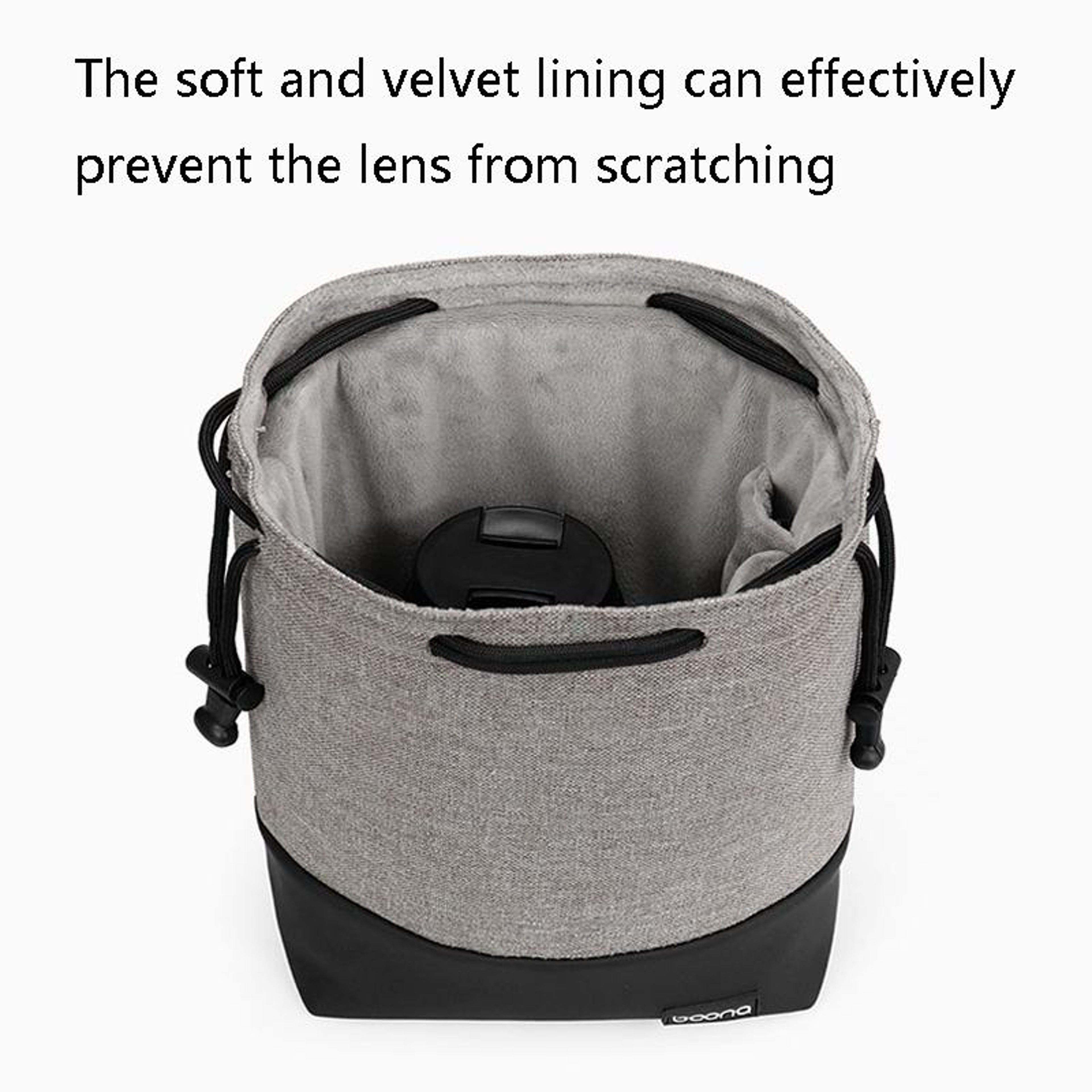 Waterproof Camera Bag with Soft Lining and Drawstring Closure – view 3