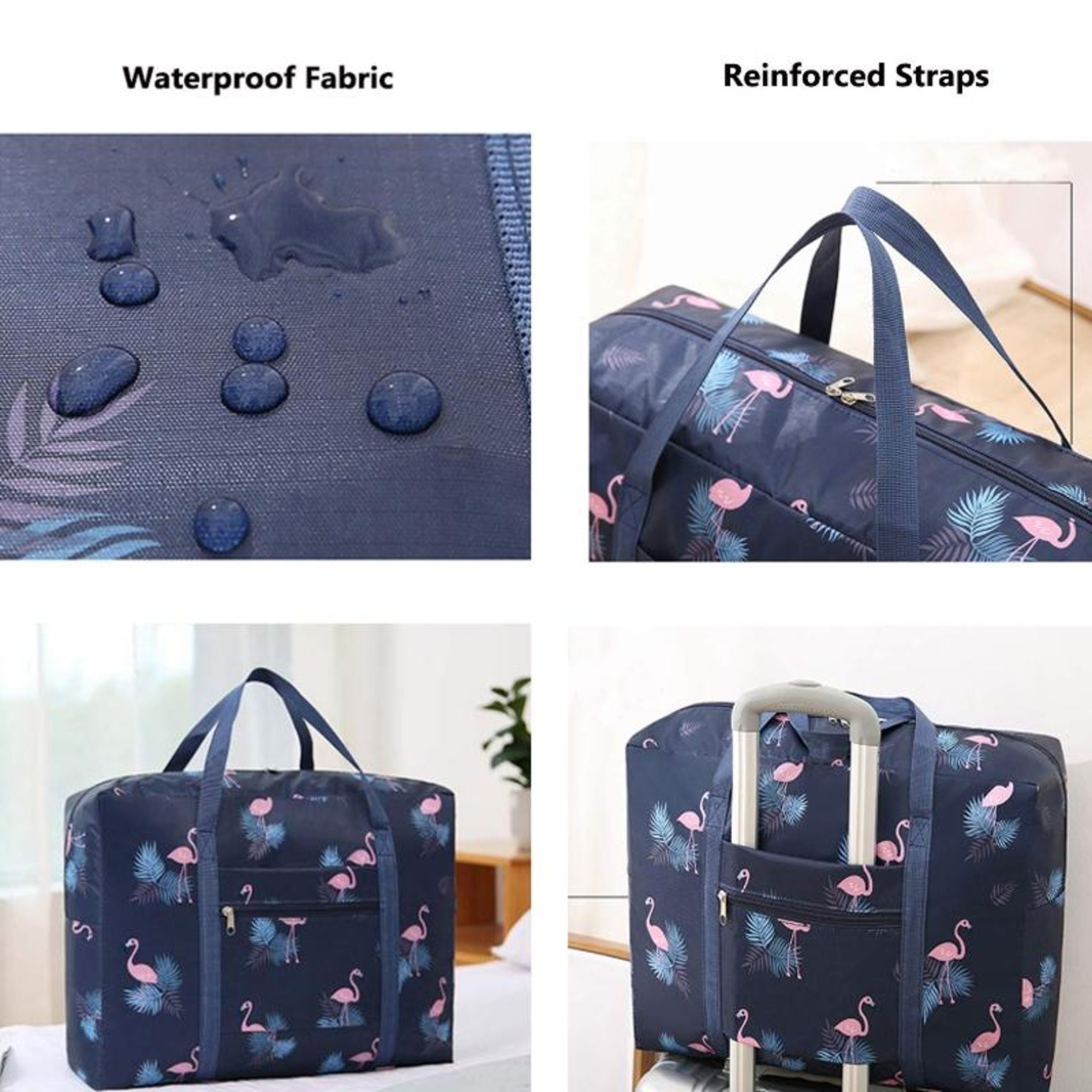 Foldable Travel Storage Bag with Waterproof Fabric and Luggage Sleeve – view 4