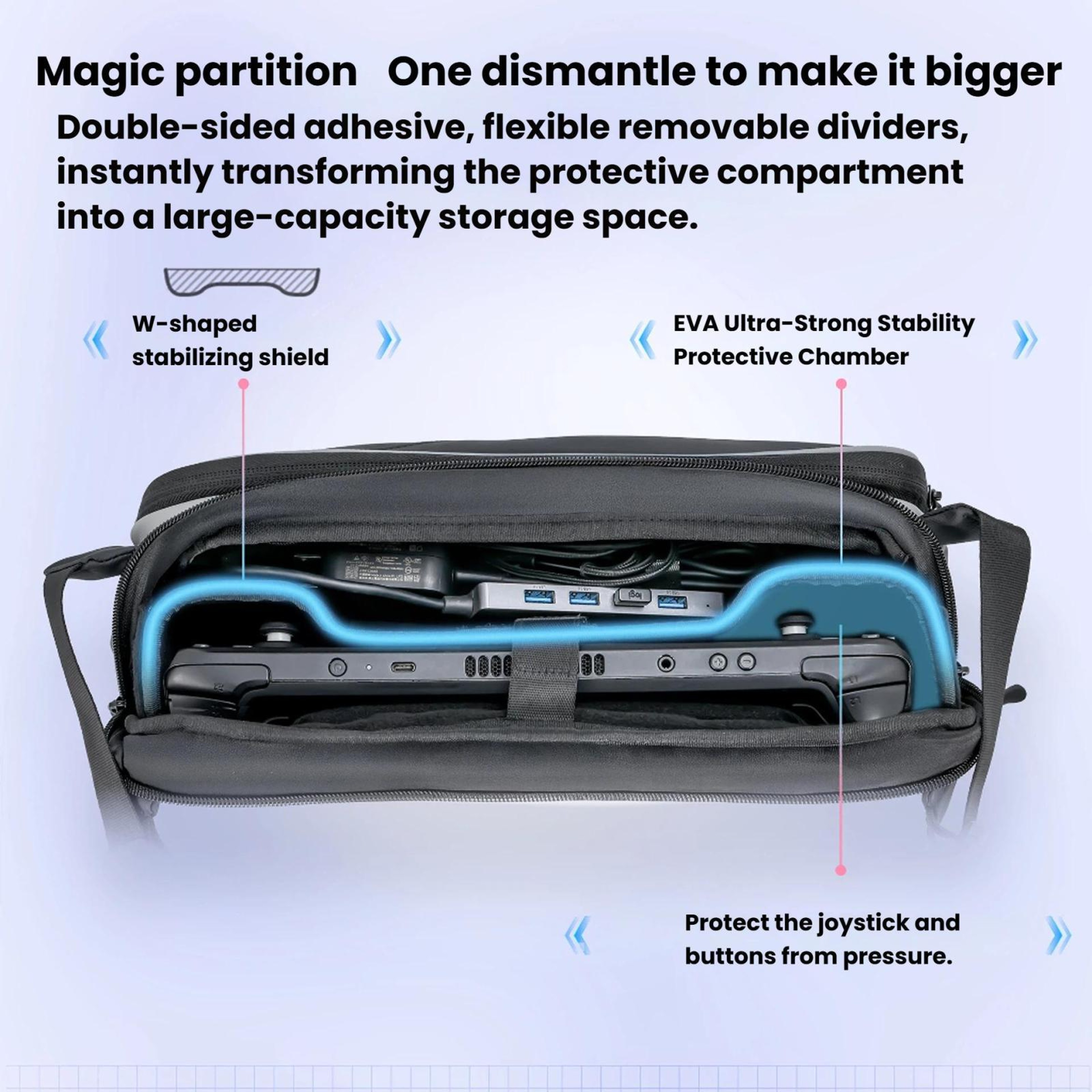Console Crossbody Bag for Handheld Gaming Consoles with Adjustable Strap – view 6