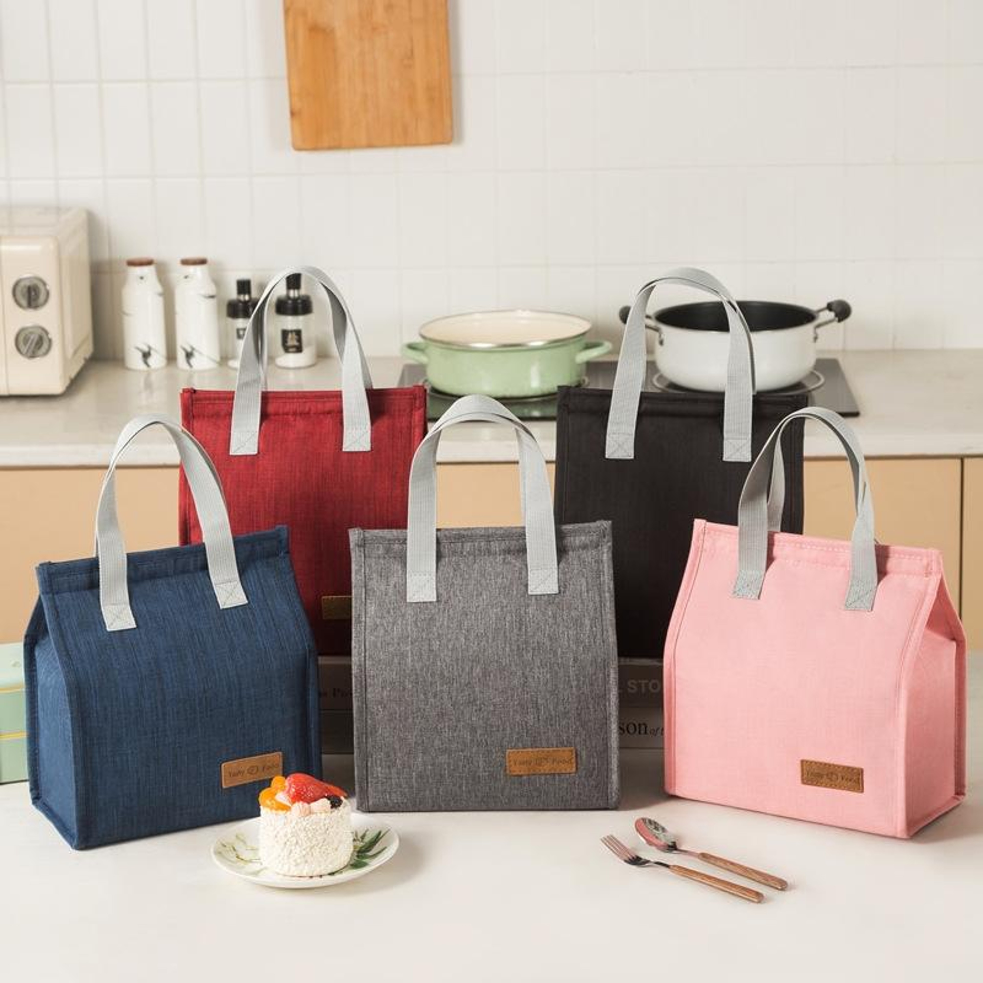 Insulated Lunch Tote Bag with Thermal Lining and Large Capacity – view 2