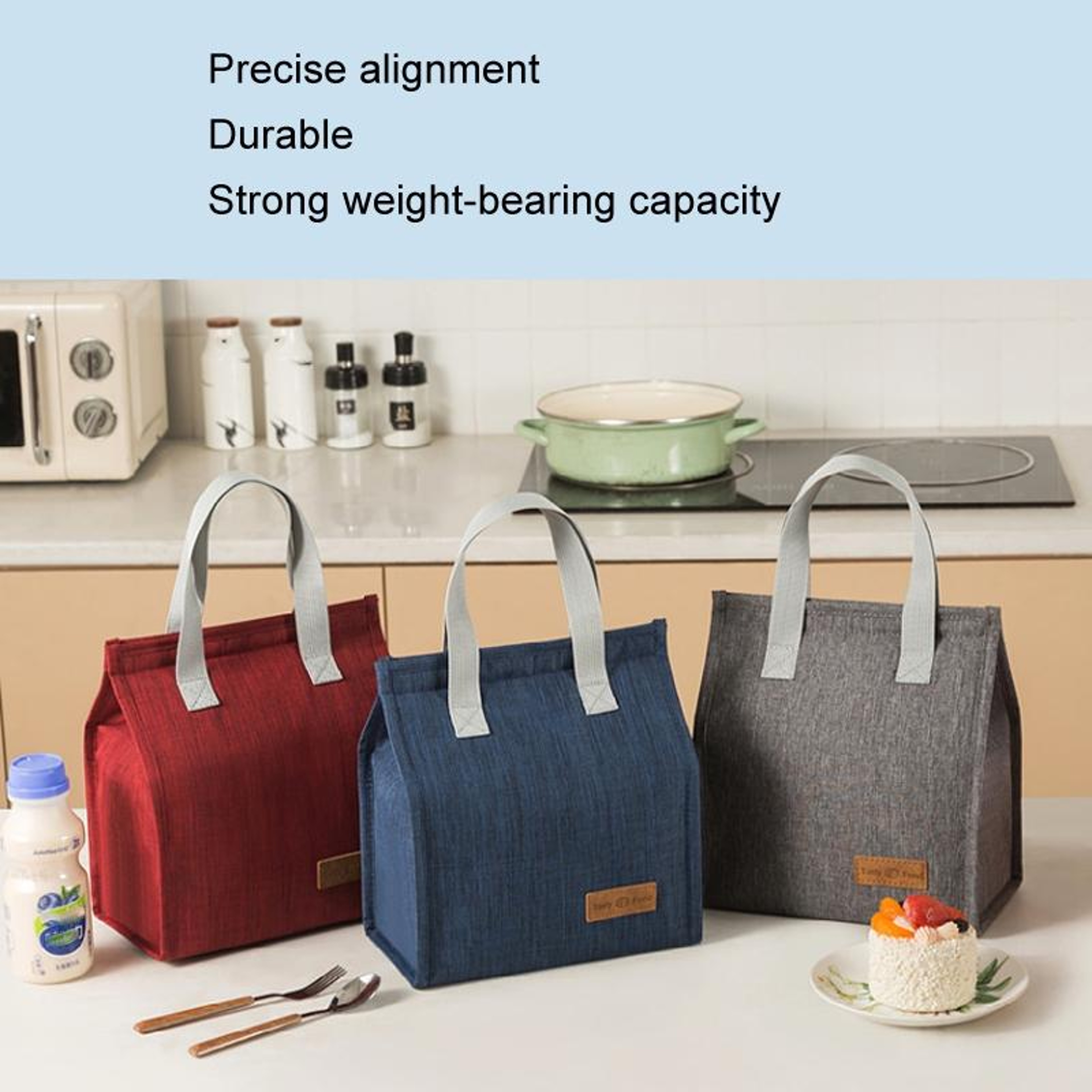 Insulated Lunch Tote Bag with Thermal Lining and Large Capacity – view 8