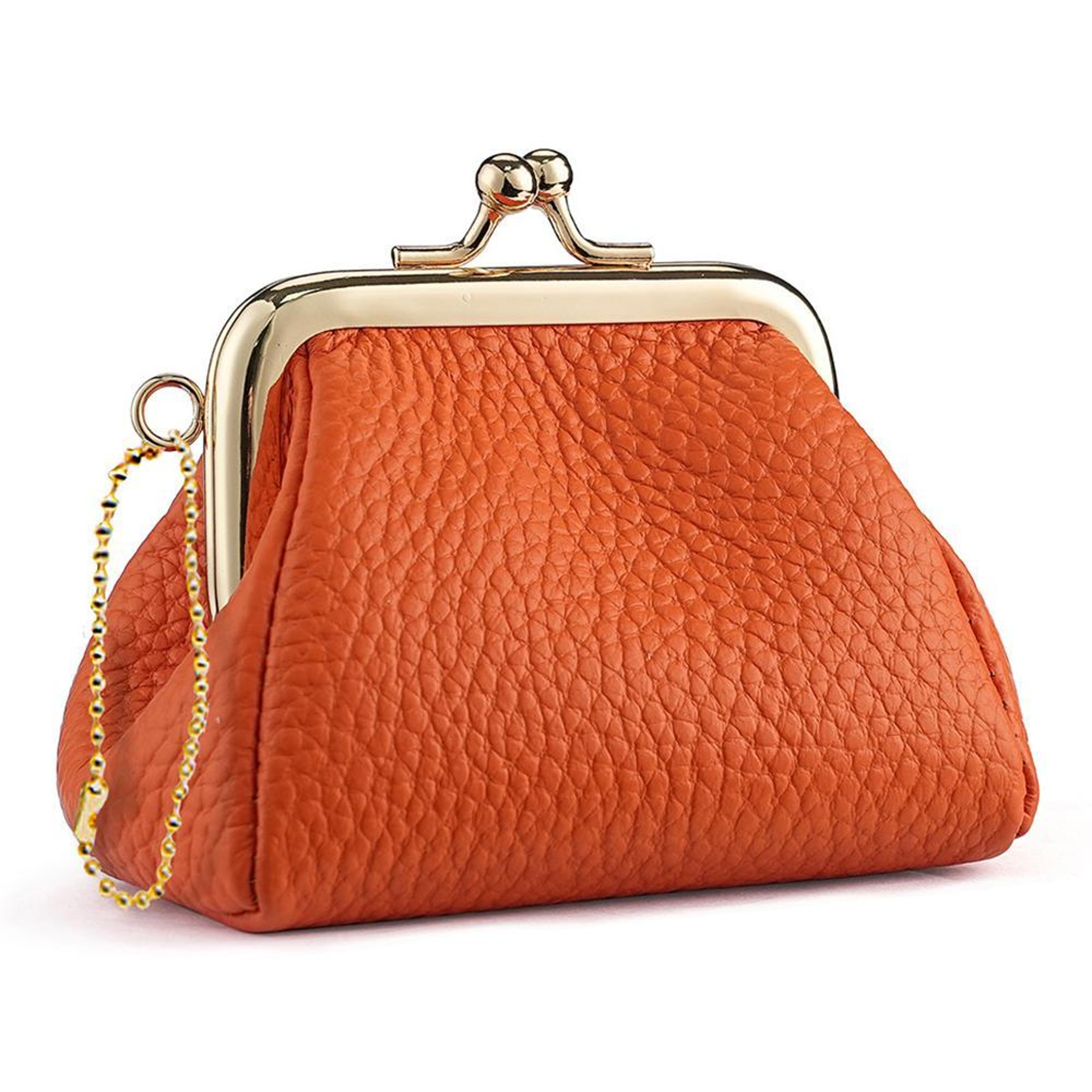 Small Leather Coin Purse with Clip Lock Closure – view 1