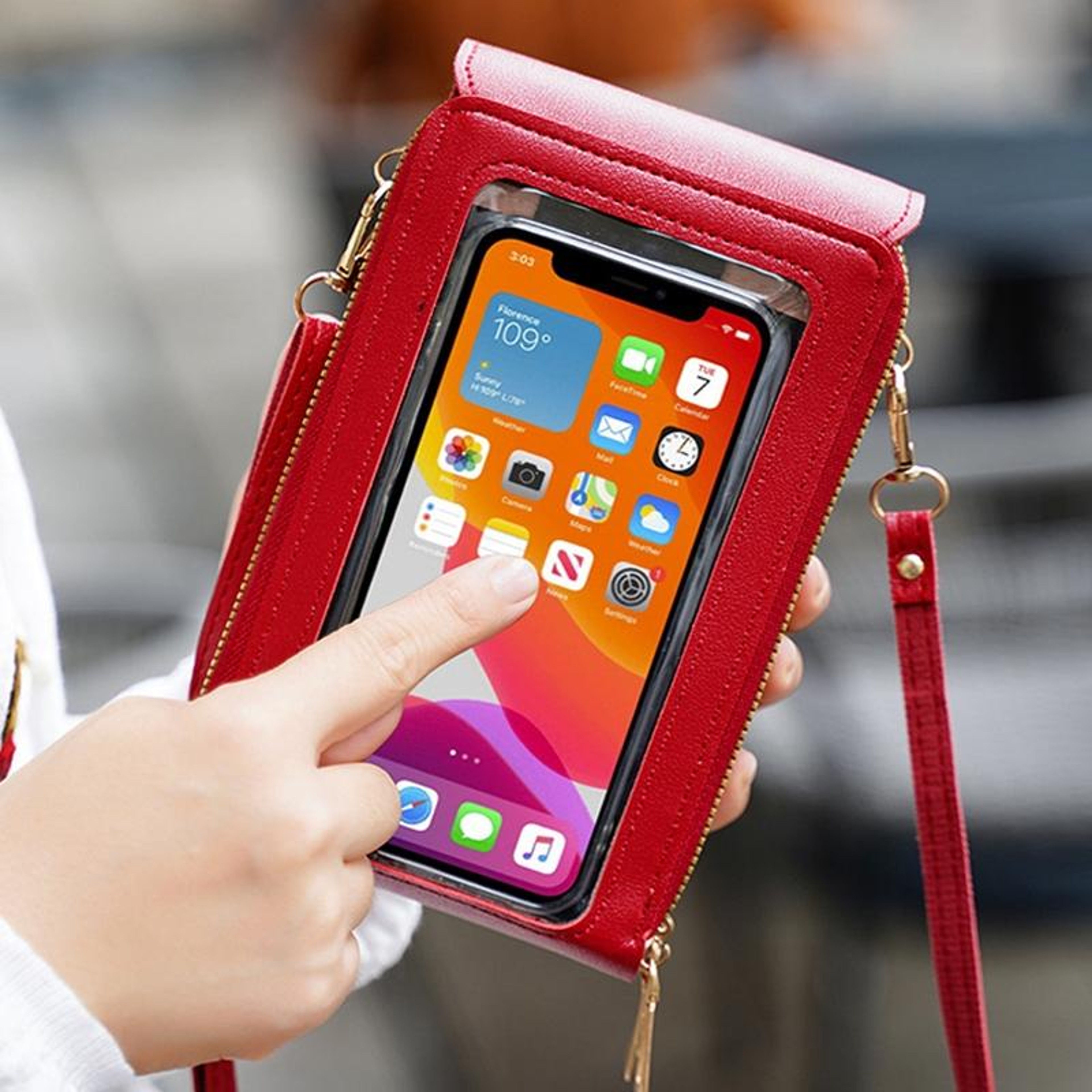 Touch Screen Crossbody Phone Bag with Zipper Coin Purse – view 6