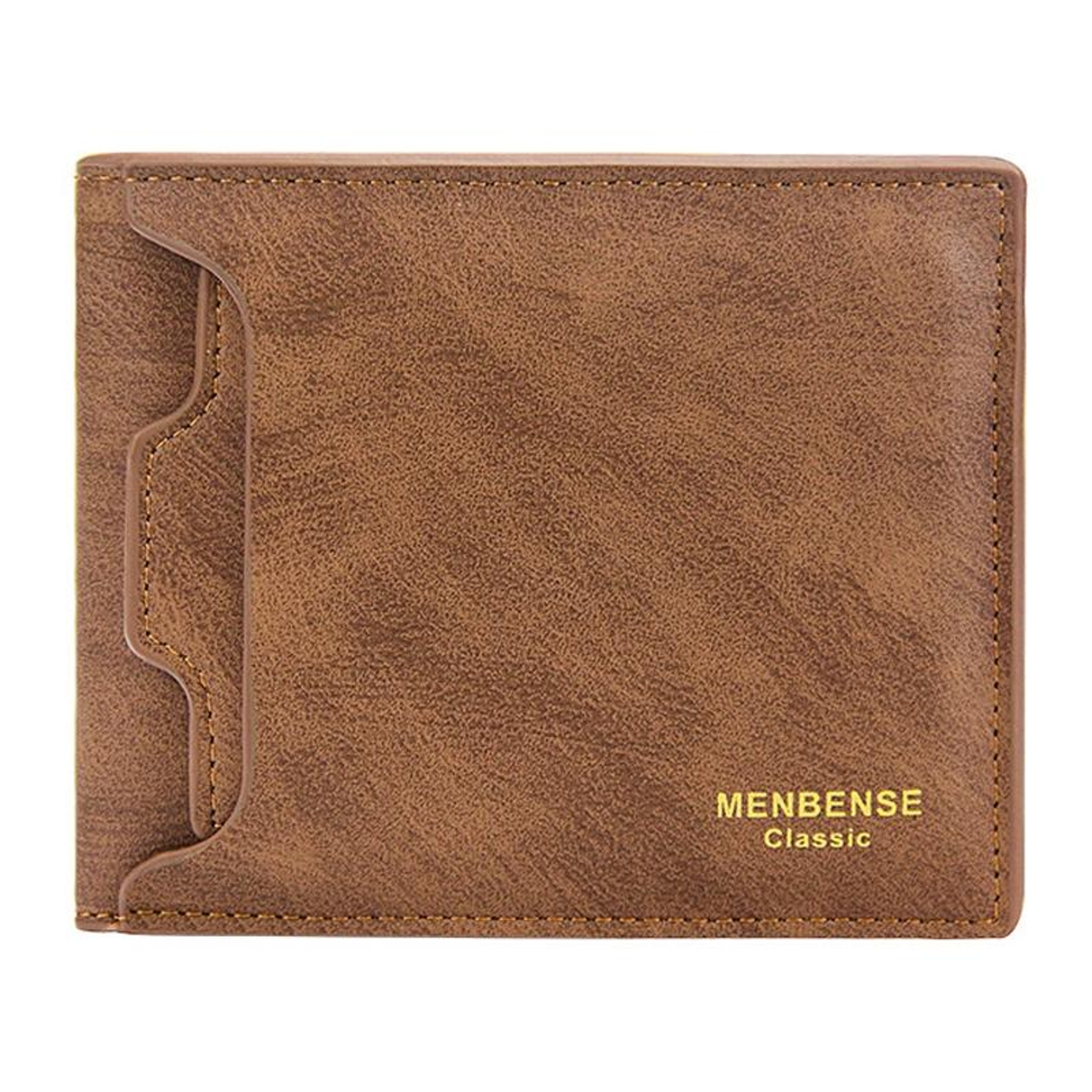 Mens Short Bifold Wallet with Multiple Card Slots and Zipper Coin Pocket – view 10