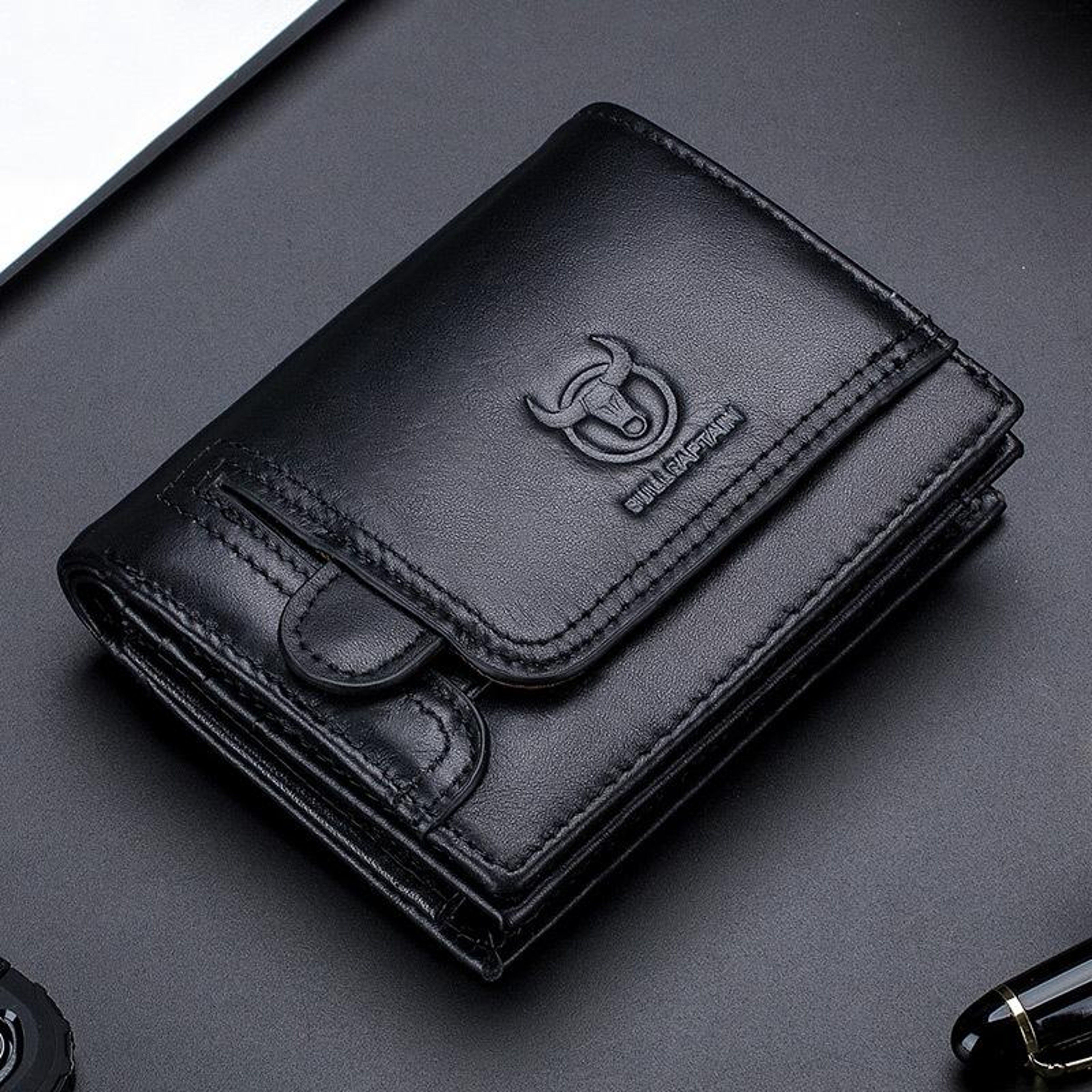 RFID Blocking Genuine Cowhide Leather Wallet for Men with Coin Pocket – view 7